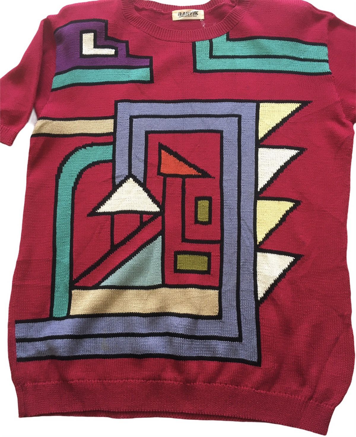 Japanese Brand × Other Geometric Patterned Short Sleeve Knitwear Size US M / EU 48-50 / 2 - 4 Thumbnail