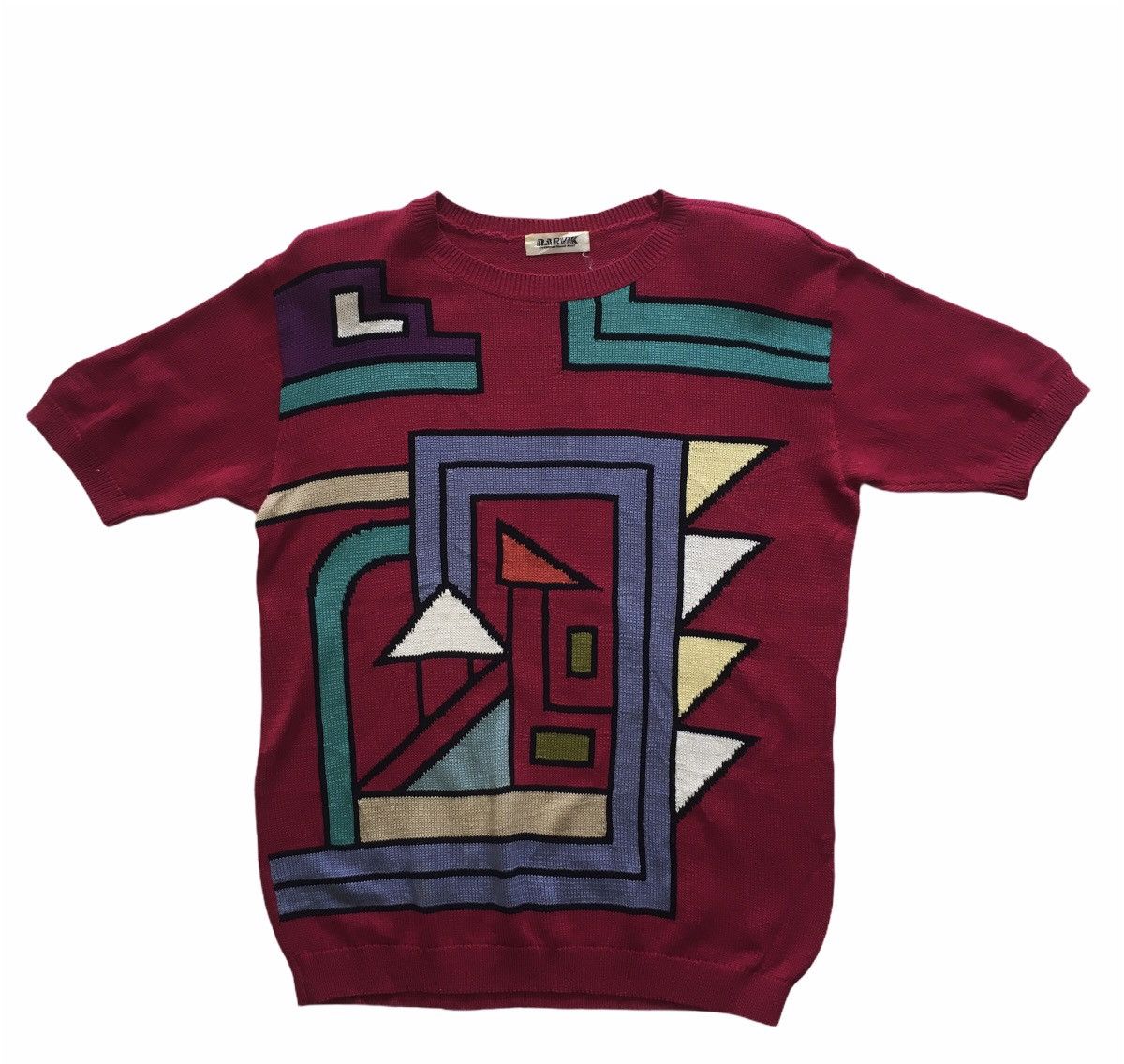 Japanese Brand × Other Geometric Patterned Short Sleeve Knitwear Size US M / EU 48-50 / 2 - 1 Thumbnail