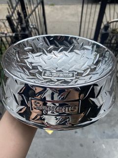 Black CC Stainless Steel Dog Bowls - Supreme Dog Garage