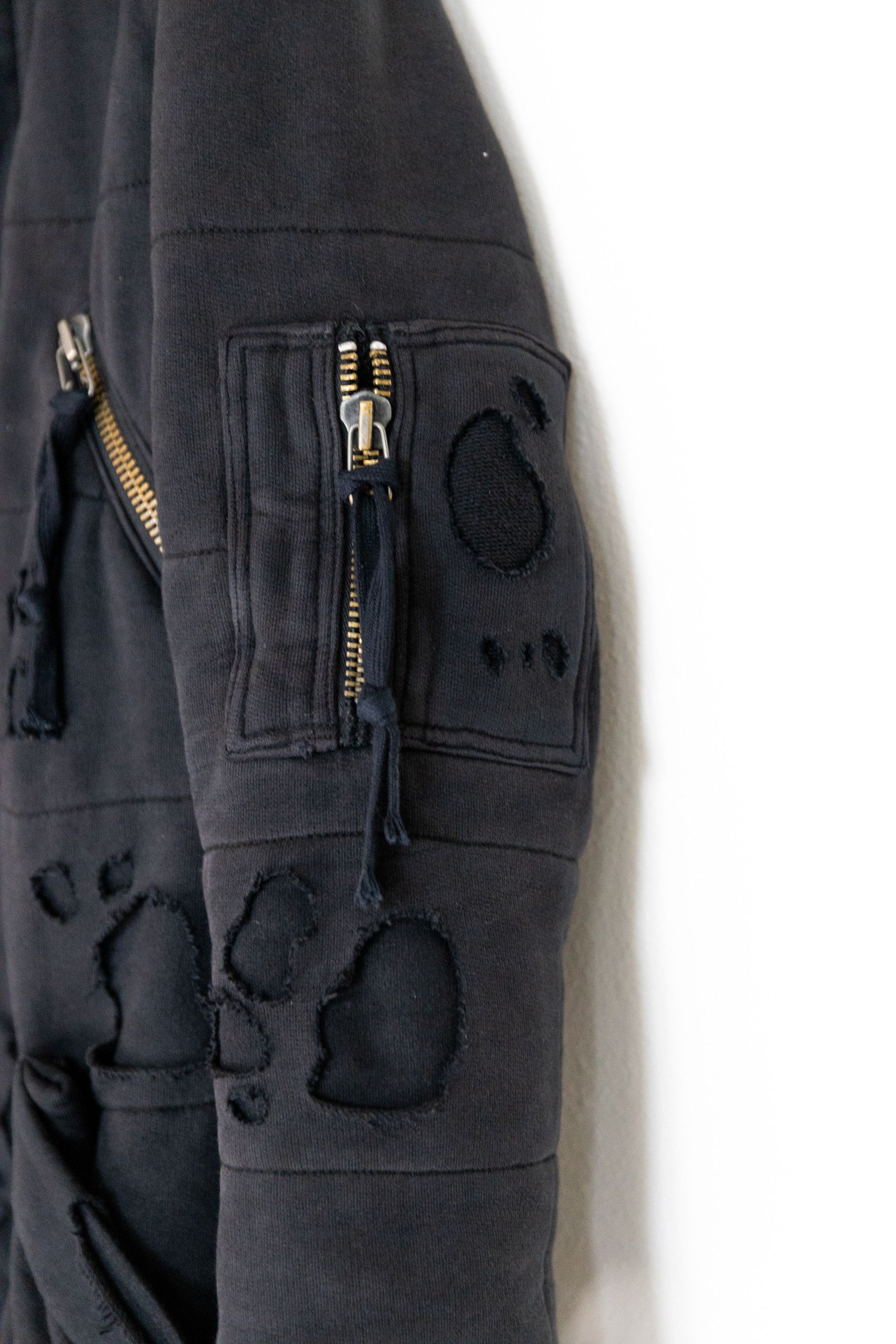 Greg Lauren Black fleece puffy parka Size US M / EU 48-50 / 2 - 7 Thumbnail