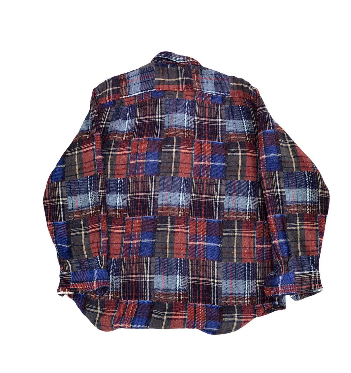 Flannel 🔥VINTAGE BOB-COX PATCHWORK FLANNEL JACKET Size US L / EU 52-54 / 3 - 2 Thumbnail