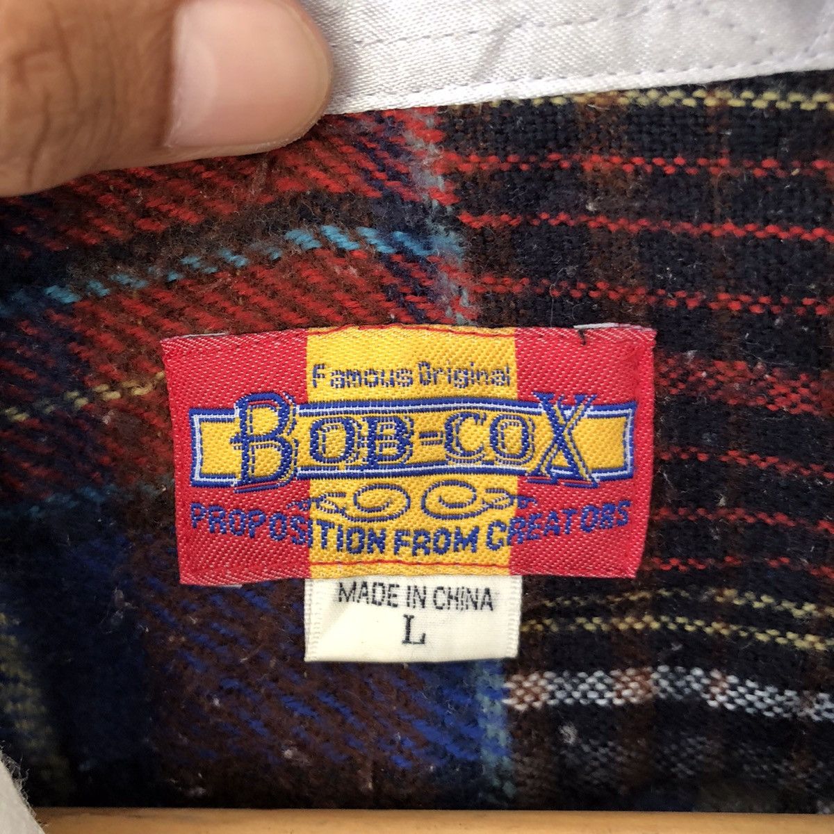 Flannel 🔥VINTAGE BOB-COX PATCHWORK FLANNEL JACKET Size US L / EU 52-54 / 3 - 9 Thumbnail