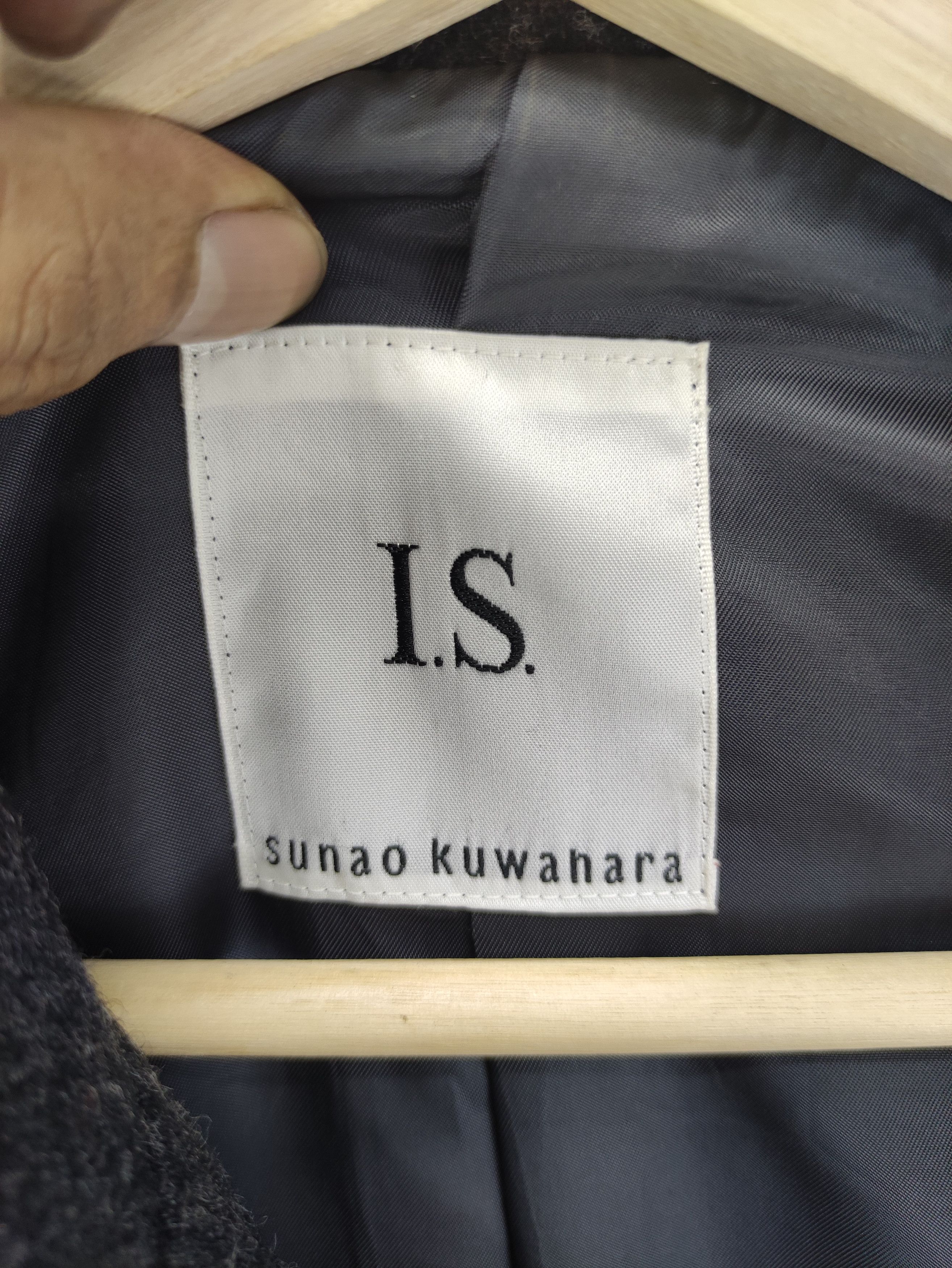 Japanese Brand Vintage I.S. Sunao Kuwahara Wool Coat Jacket Size S / US 4 / IT 40 - 2 Thumbnail
