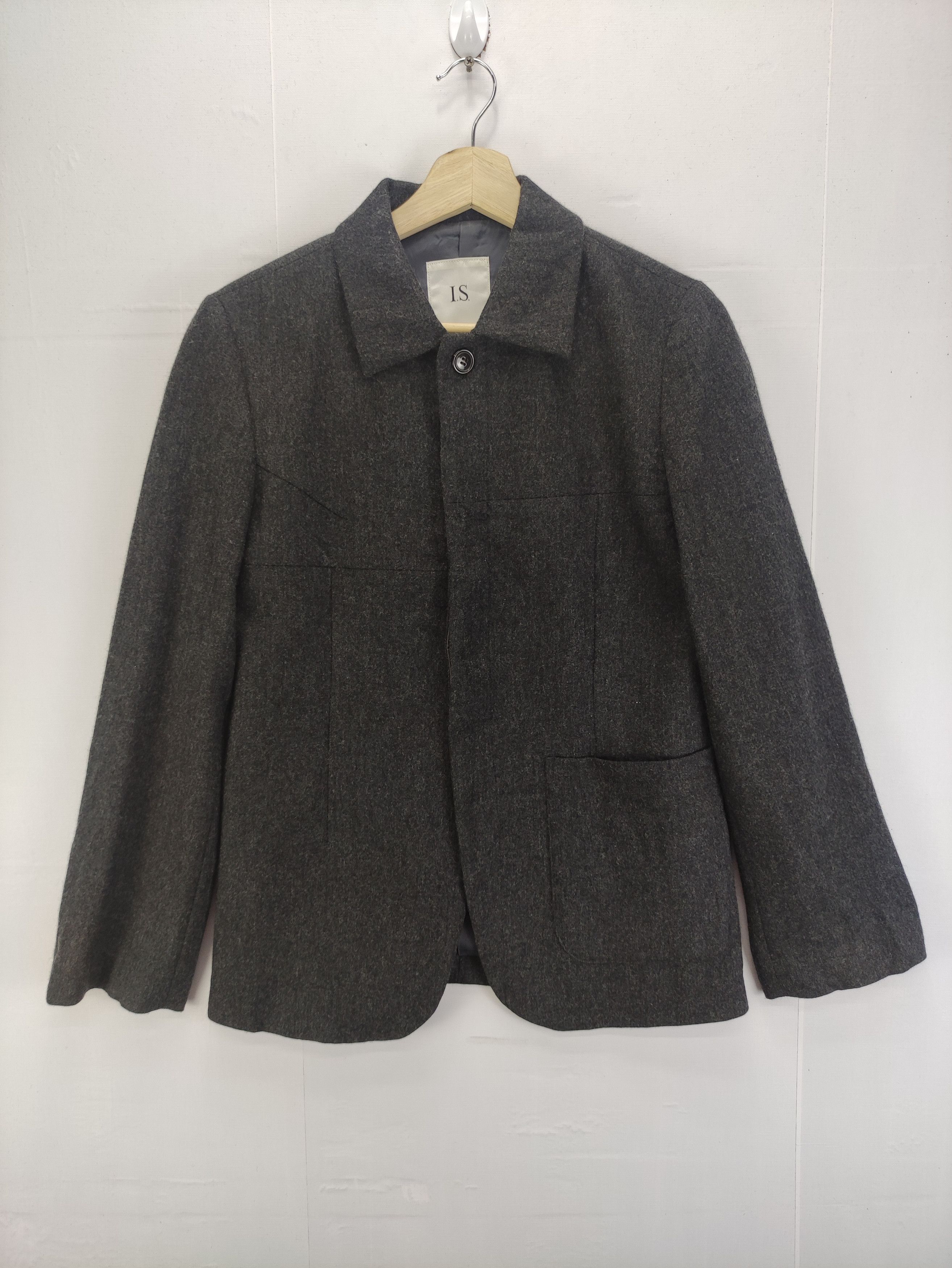 Japanese Brand Vintage I.S. Sunao Kuwahara Wool Coat Jacket Size S / US 4 / IT 40 - 1 Thumbnail