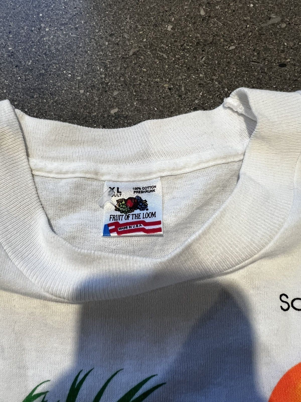 Fruit Of The Loom × Japanese Brand × Vintage Vintage Sarasota 90’s single stitch tee Size US XL / EU 56 / 4 - 3 Thumbnail