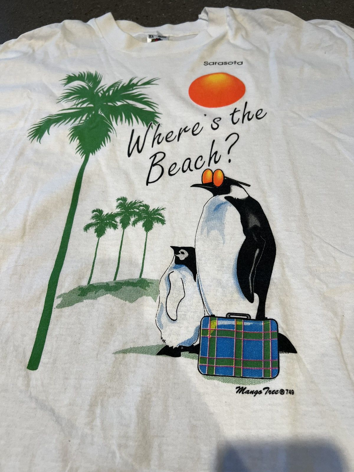 Fruit Of The Loom × Japanese Brand × Vintage Vintage Sarasota 90’s single stitch tee Size US XL / EU 56 / 4 - 2 Thumbnail
