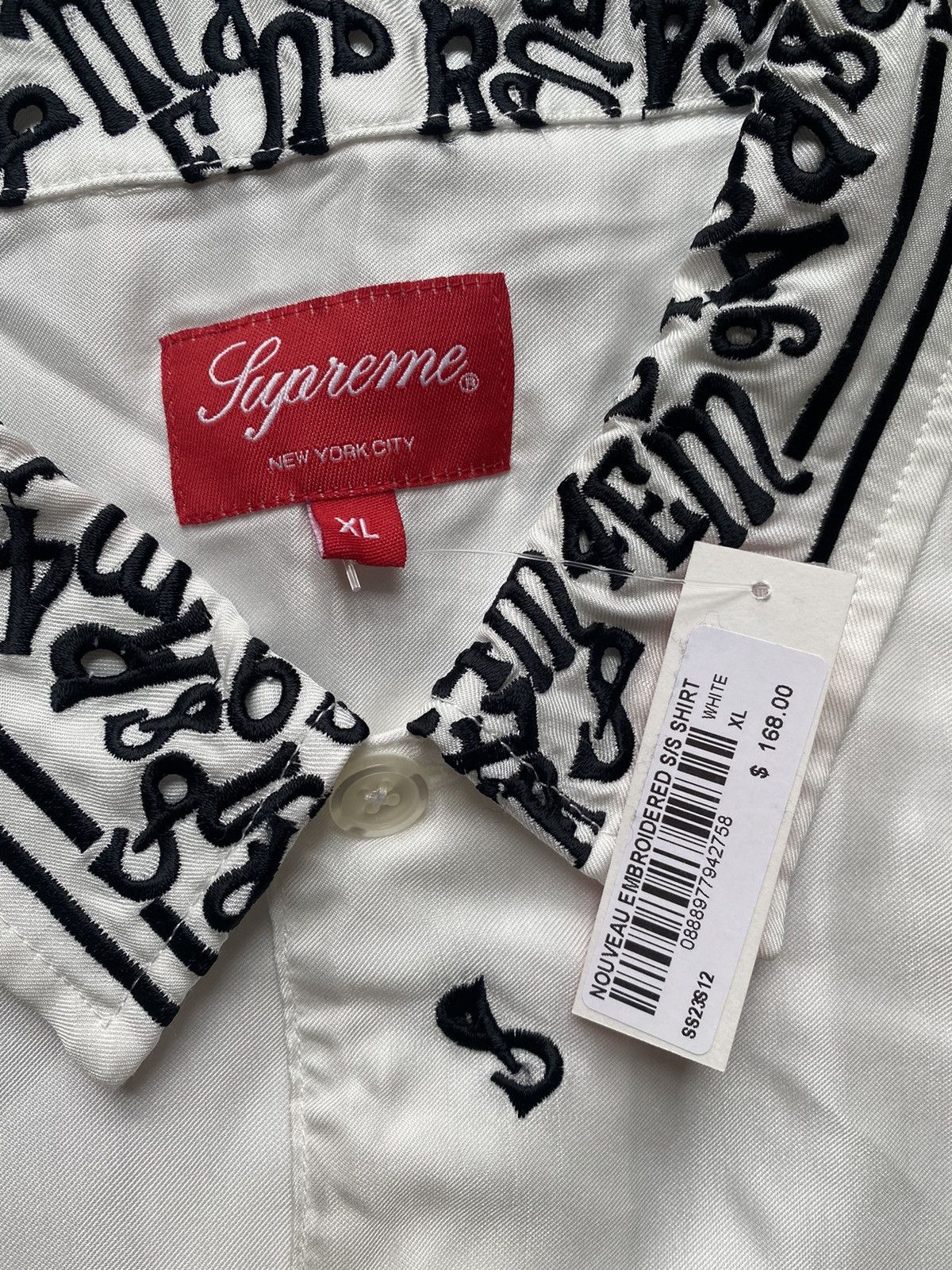 Supreme Supreme Nouveau Embroidered S/S Shirt Size US XL / EU 56 / 4 - 3 Thumbnail