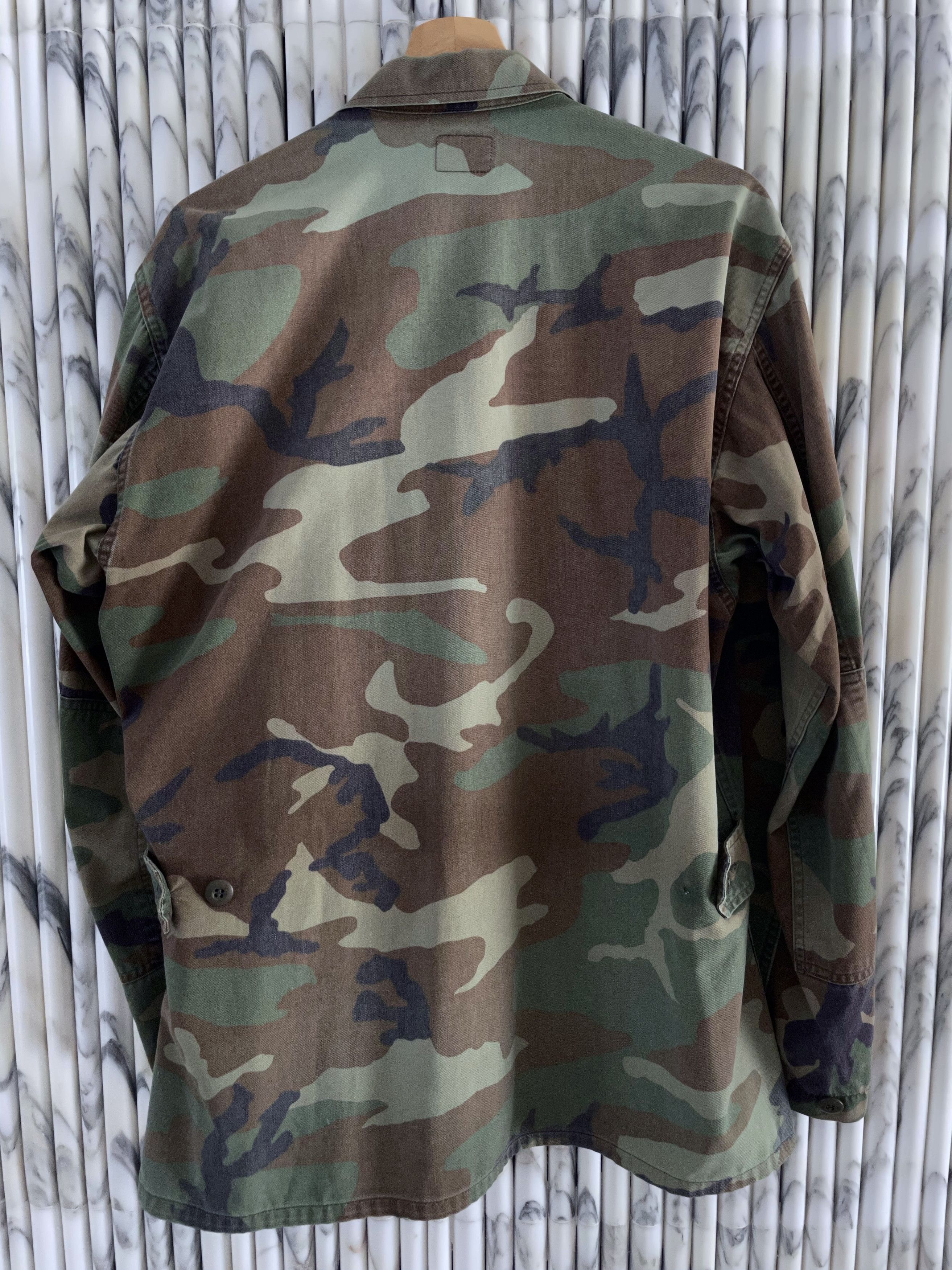 Vintage 'MAVERICKS' WOODLAND CAMOUFLAGE ARMY UNIFORM FIELD PARKA Size US L / EU 52-54 / 3 - 7 Thumbnail