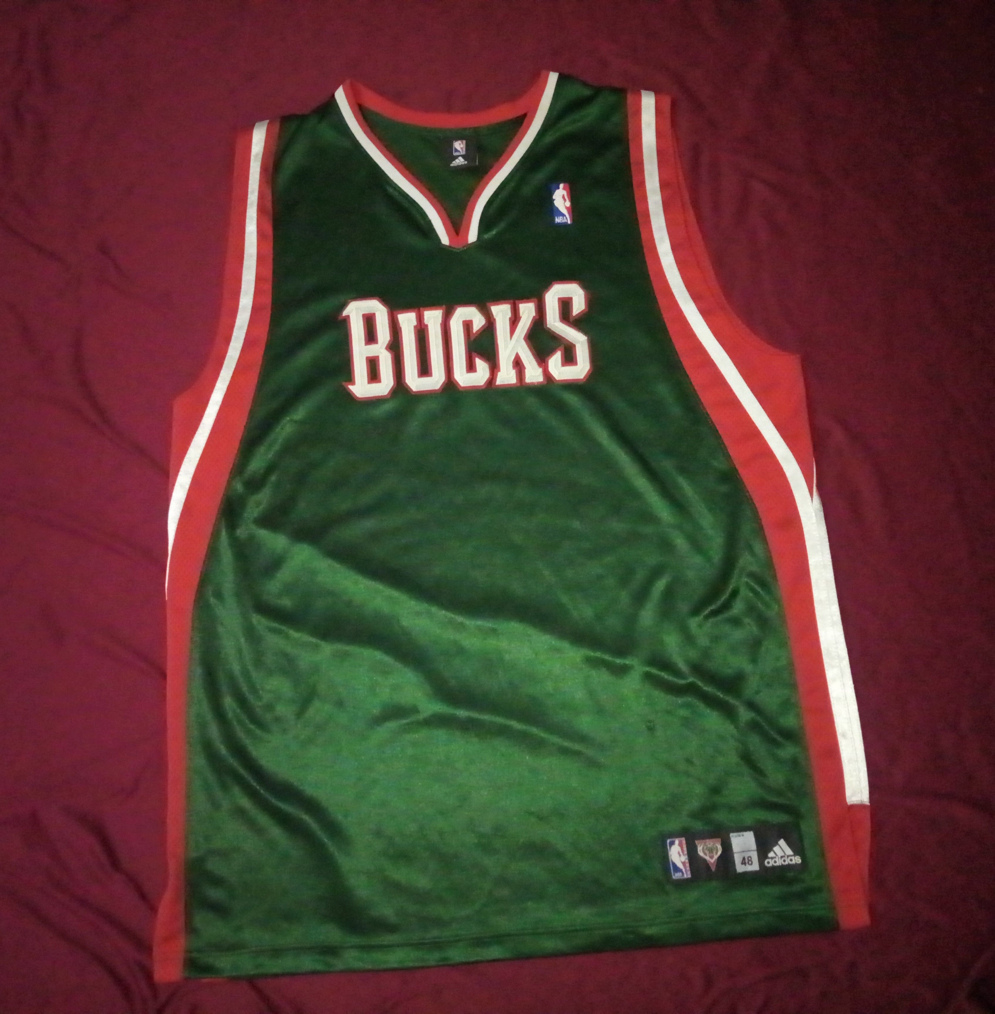 Adidas × NBA Adidas NBA Milwaukee Bucks blank jersey basketball Size US XL / EU 56 / 4 - 2 Thumbnail