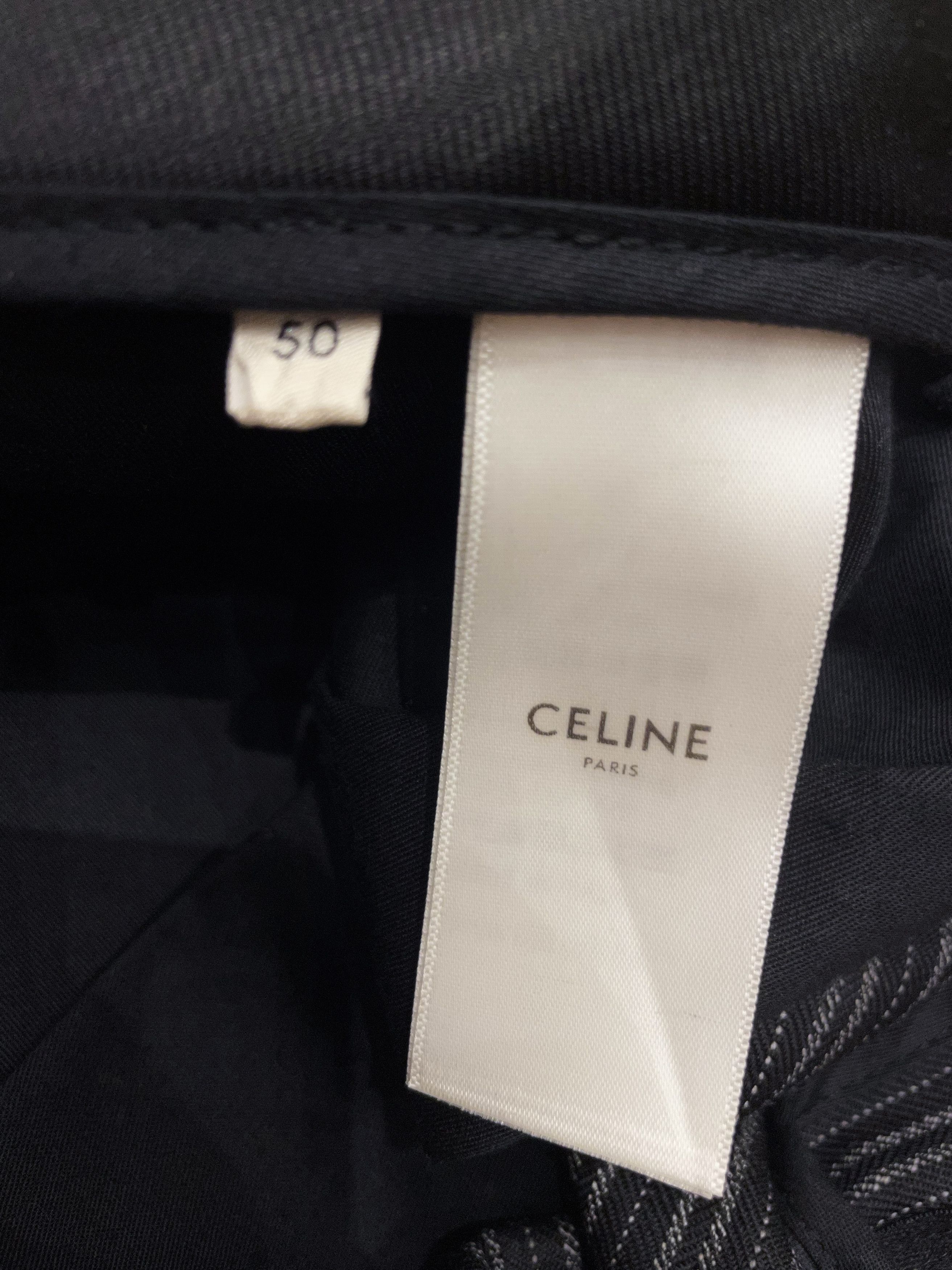 Celine × Hedi Slimane SS19 CLASSIC ENGLISH STRIPED WOOL TROUSERS Size 50S - 9 Thumbnail