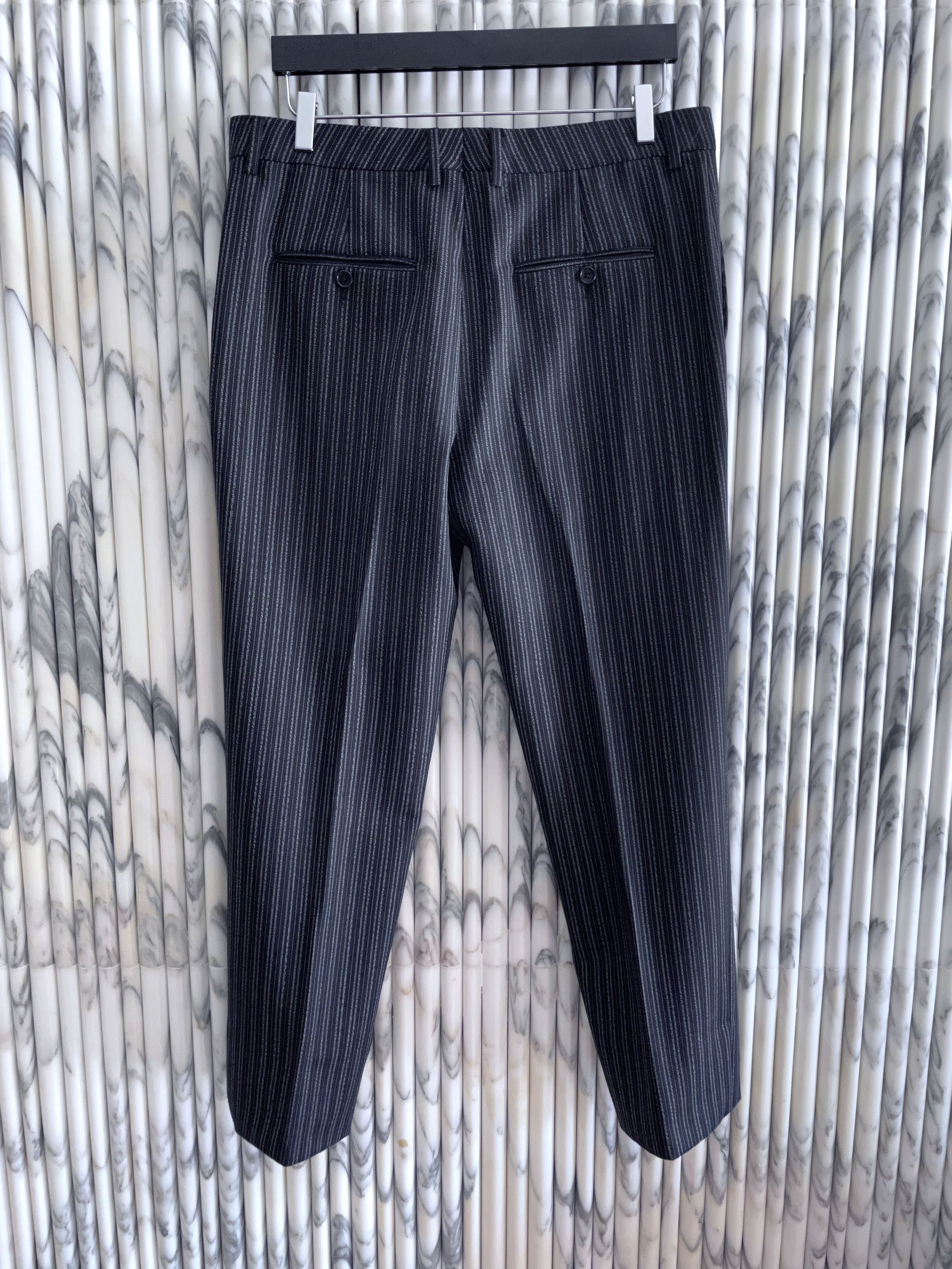 Celine × Hedi Slimane SS19 CLASSIC ENGLISH STRIPED WOOL TROUSERS Size 50S - 5 Thumbnail