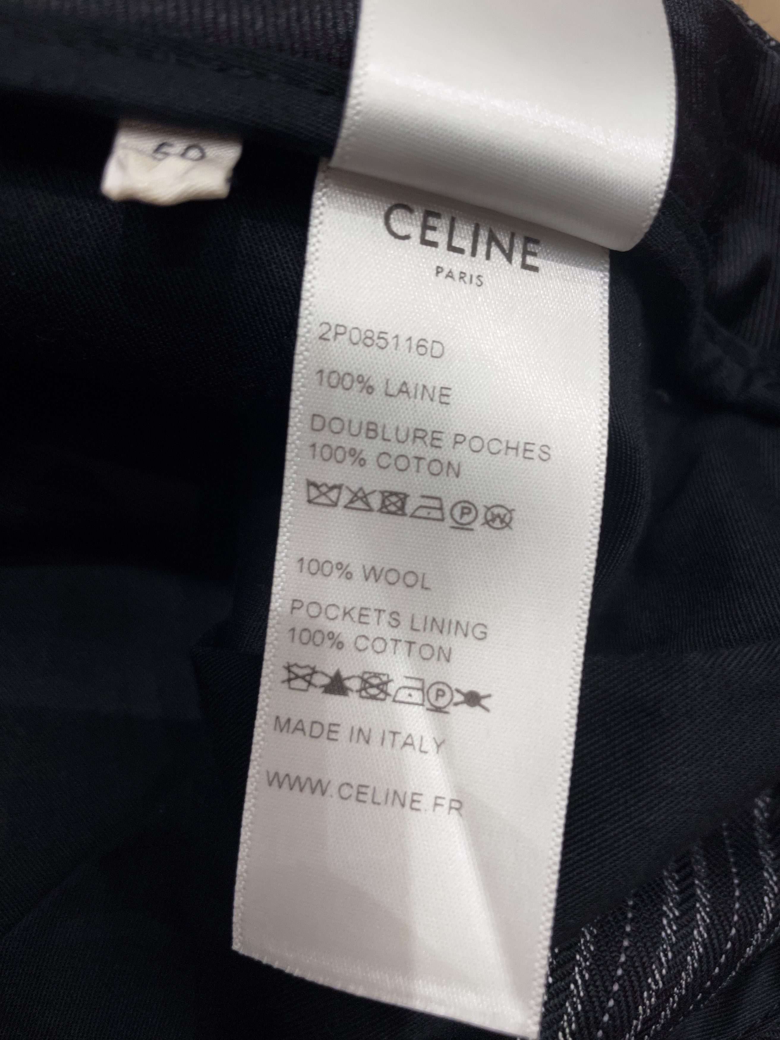 Celine × Hedi Slimane SS19 CLASSIC ENGLISH STRIPED WOOL TROUSERS Size 50S - 10 Thumbnail