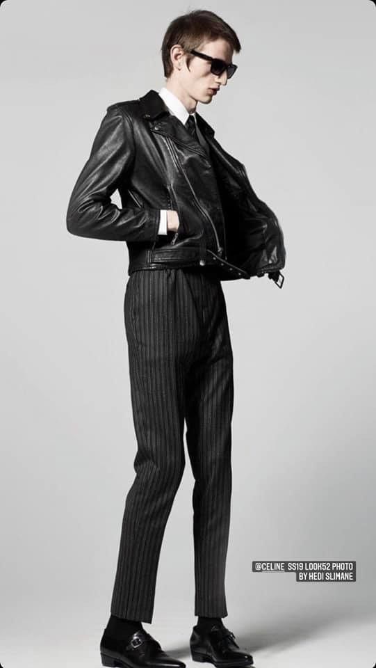 Celine × Hedi Slimane SS19 CLASSIC ENGLISH STRIPED WOOL TROUSERS Size 50S - 12 Thumbnail