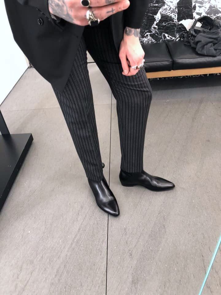 Celine × Hedi Slimane SS19 CLASSIC ENGLISH STRIPED WOOL TROUSERS Size 50S - 11 Thumbnail