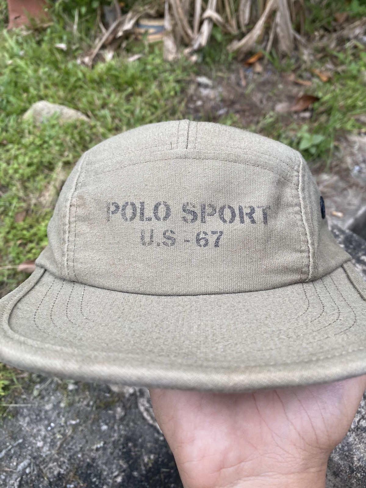 Polo Ralph Lauren Polo Ralph Lauren 5 Panel U.S 67 Leather Adjustable Hat Size ONE SIZE - 5 Thumbnail