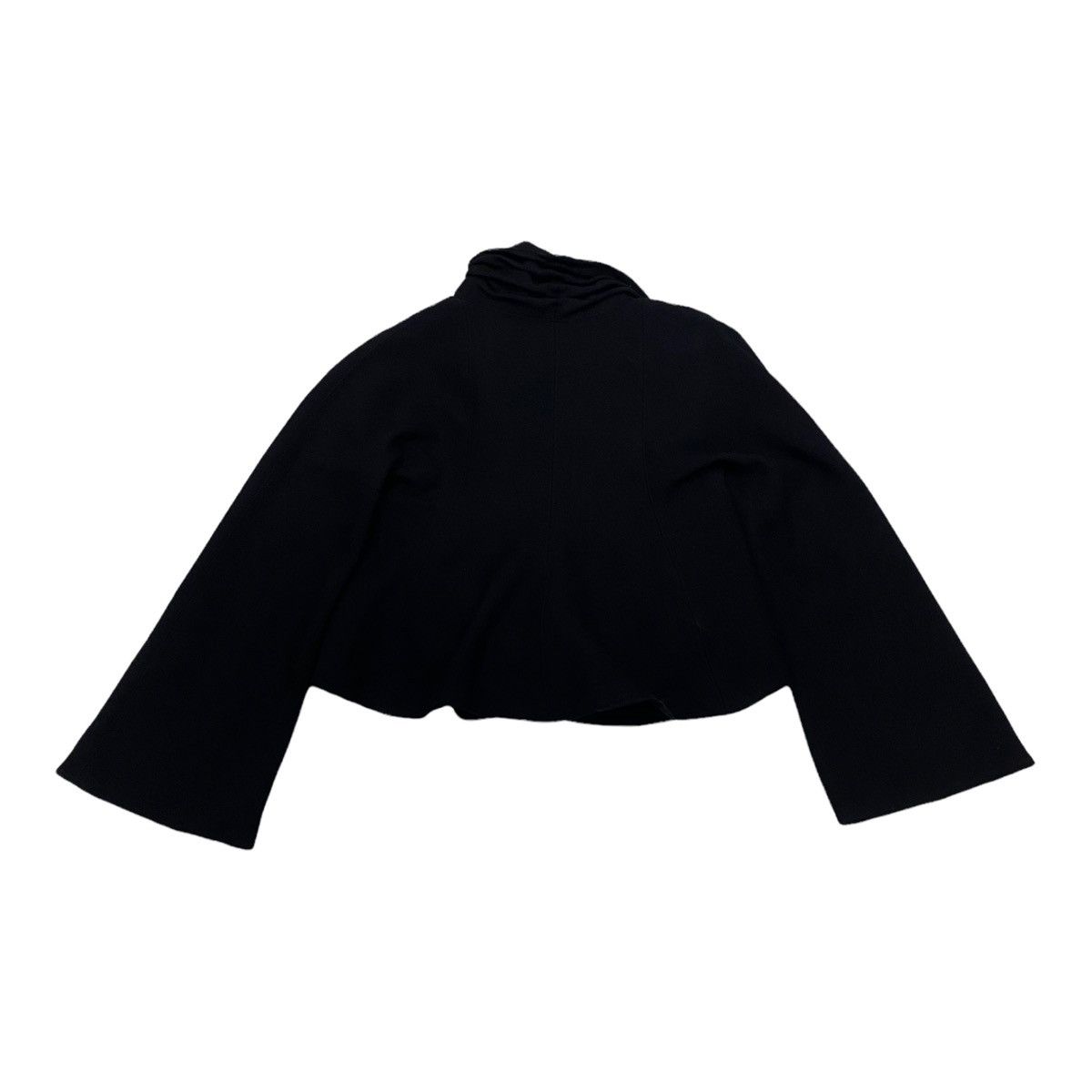 Emporio Armani × Giorgio Armani EMPORIO ARMANI CROPPED TWISTED COLLAR CROP JACKET Size US S / EU 44-46 / 1 - 6 Thumbnail