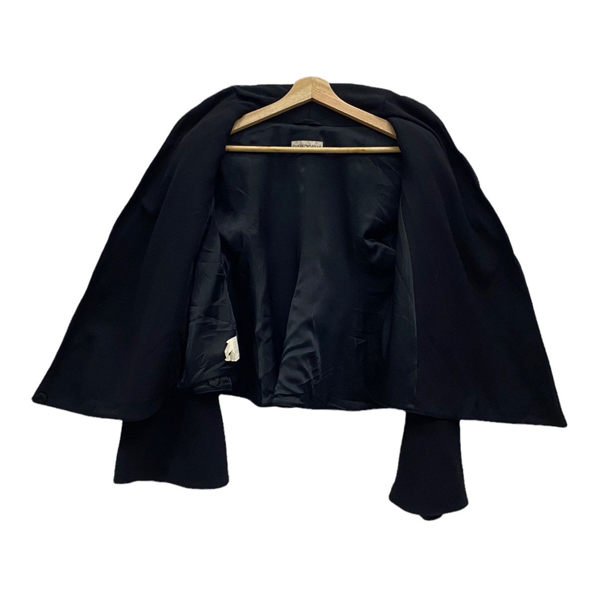 Emporio Armani × Giorgio Armani EMPORIO ARMANI CROPPED TWISTED COLLAR CROP JACKET Size US S / EU 44-46 / 1 - 8 Thumbnail
