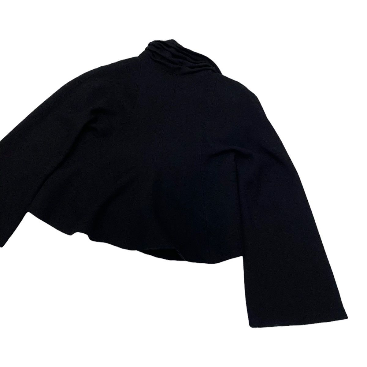 Emporio Armani × Giorgio Armani EMPORIO ARMANI CROPPED TWISTED COLLAR CROP JACKET Size US S / EU 44-46 / 1 - 9 Thumbnail