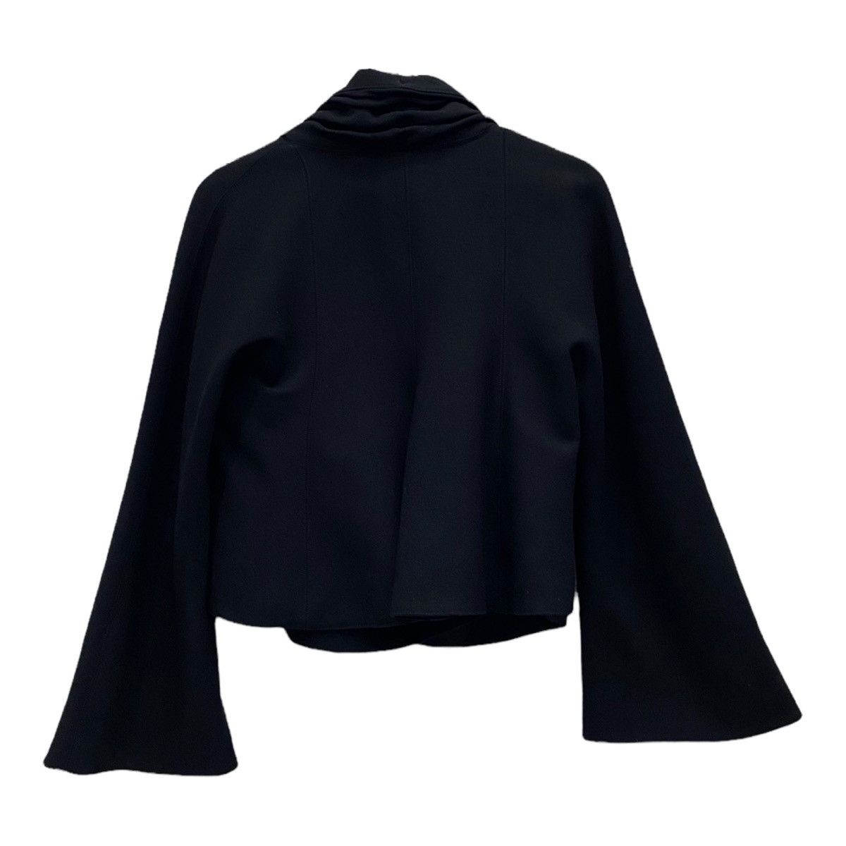 Emporio Armani × Giorgio Armani EMPORIO ARMANI CROPPED TWISTED COLLAR CROP JACKET Size US S / EU 44-46 / 1 - 4 Thumbnail