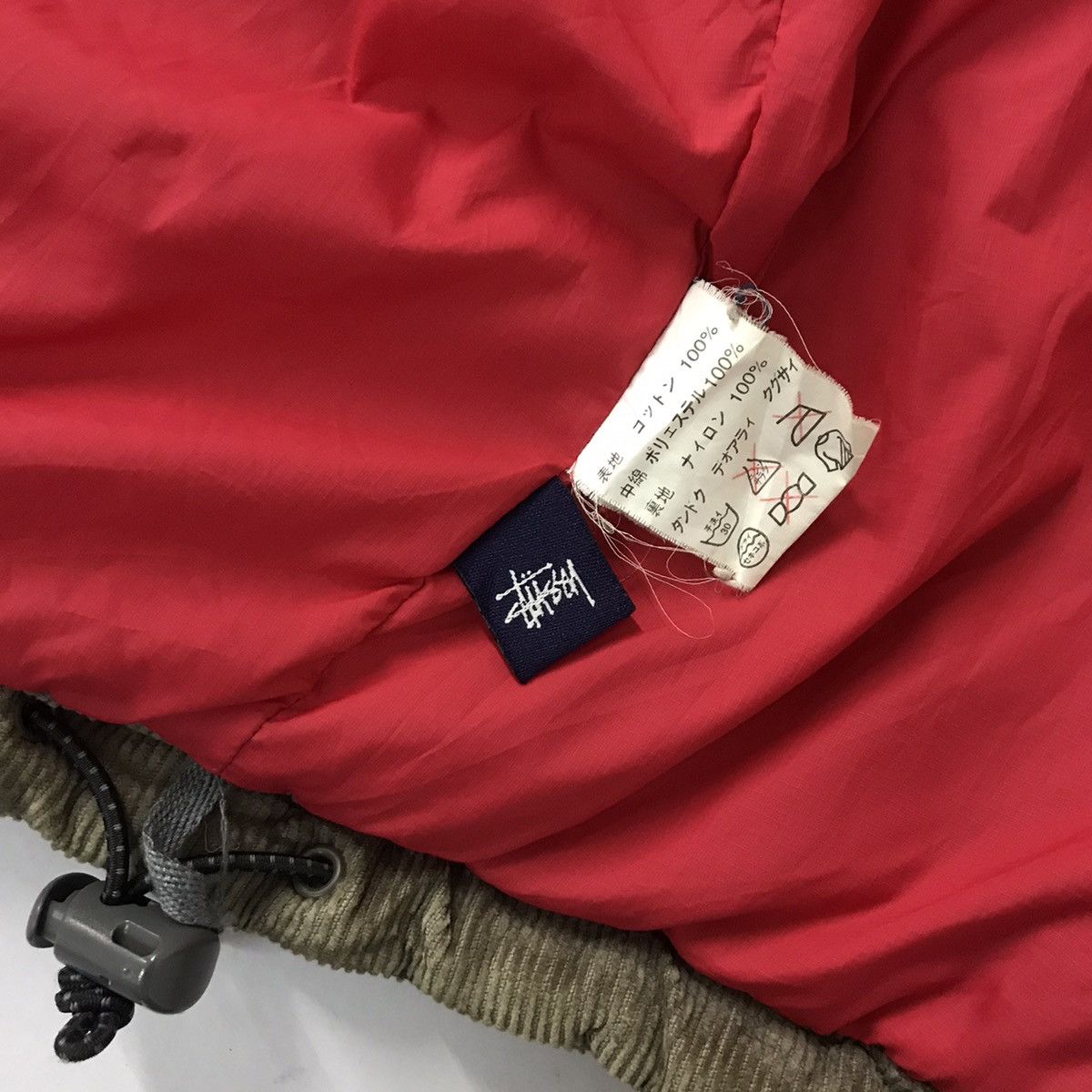 Stussy × Vintage Stussy Streetwear Puffer Corduroy khaki faded Jacket Size US L / EU 52-54 / 3 - 9 Thumbnail