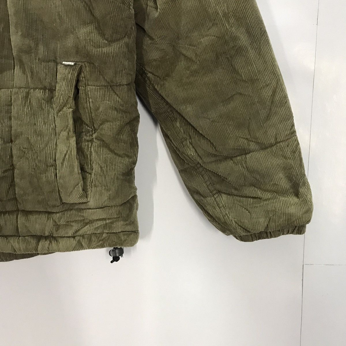 Stussy × Vintage Stussy Streetwear Puffer Corduroy khaki faded Jacket Size US L / EU 52-54 / 3 - 3 Thumbnail