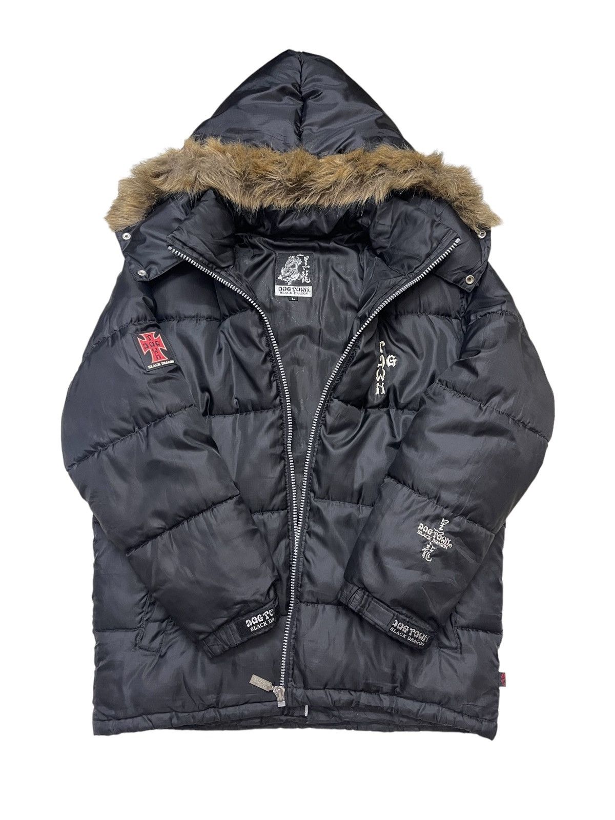 Dogtown Dogtown Black Dragon Hooded Puffer Down Jacket Size US L / EU 52-54 / 3 - 2 Thumbnail