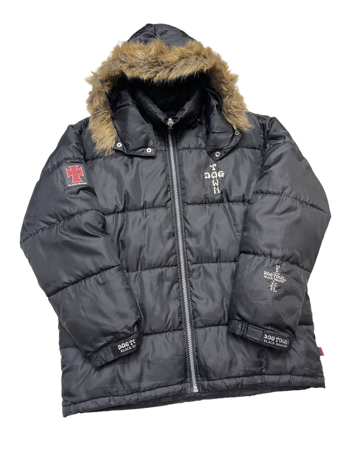 Dogtown Dogtown Black Dragon Hooded Puffer Down Jacket Size US L / EU 52-54 / 3 - 5 Thumbnail