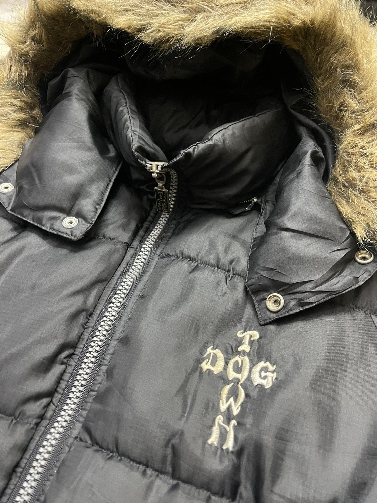 Dogtown Dogtown Black Dragon Hooded Puffer Down Jacket Size US L / EU 52-54 / 3 - 9 Thumbnail