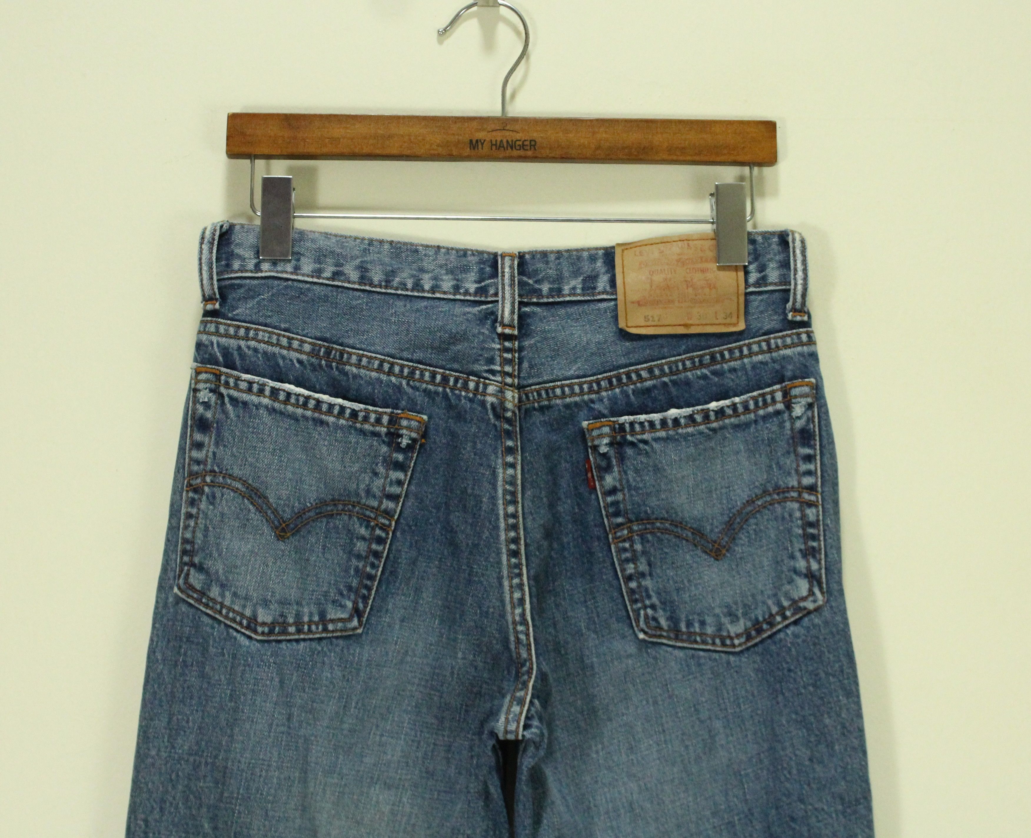 Levi's Flared Lot 517 Vintage 00s LEVIS Jeans bootcut W30 L34 Size US 30 / EU 46 - 9 Thumbnail