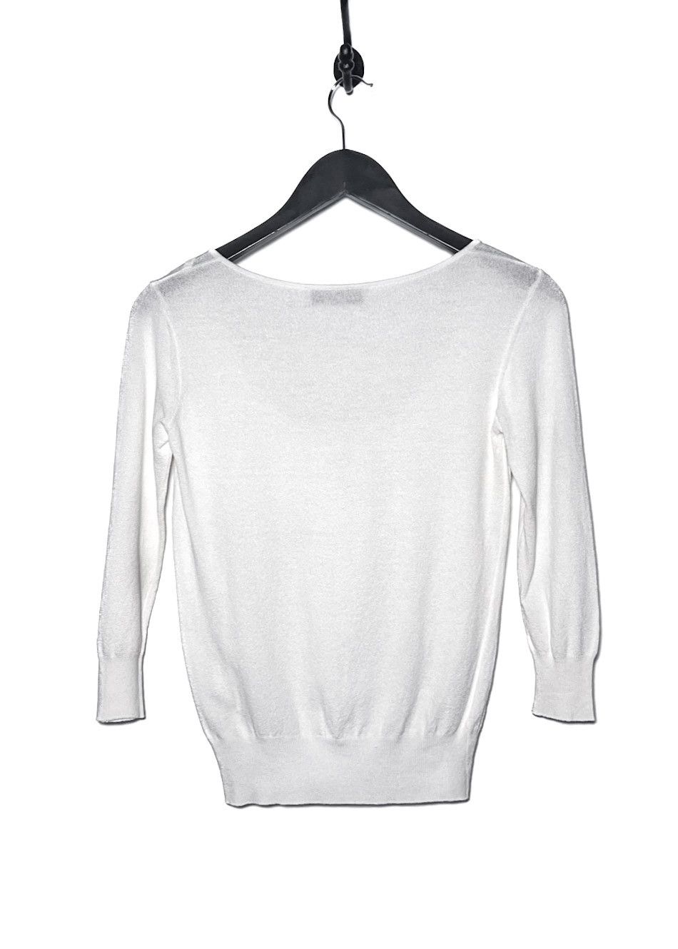 Dolce & Gabbana Dolce & Gabbana White Knit with Lacing Detail Size L / US 10 / IT 46 - 2 Thumbnail