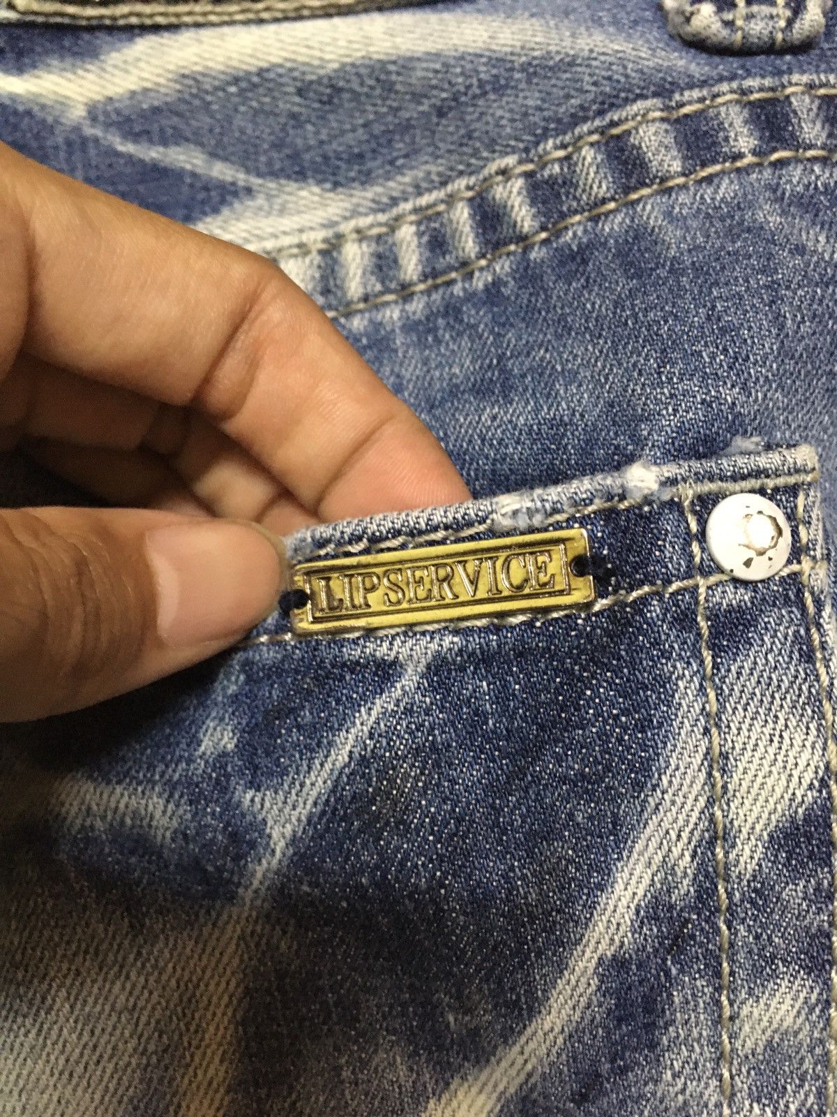 Japanese Brand Lip Service Distressed Acid Wash Seditionaries Style Size US 31 - 7 Thumbnail