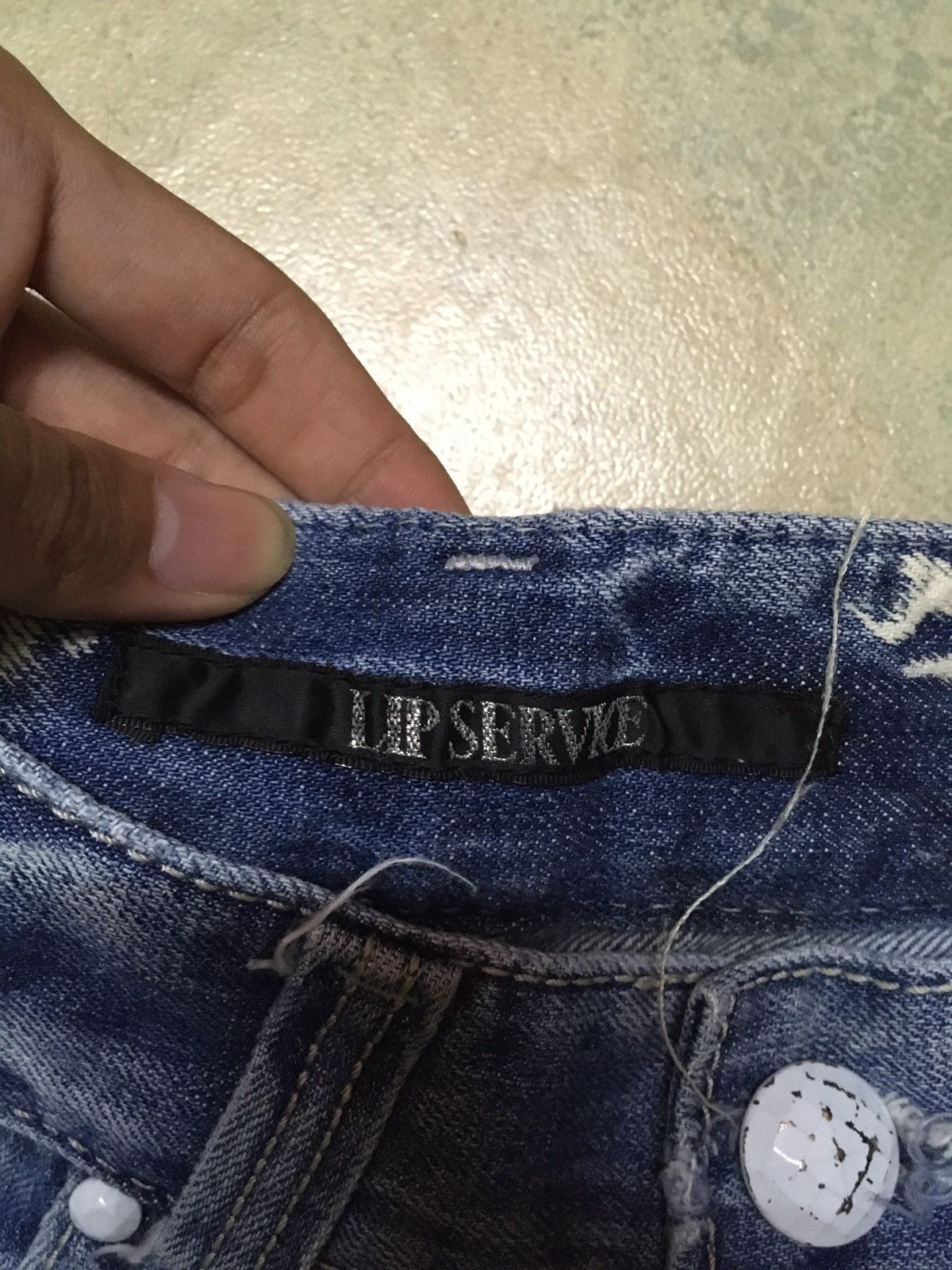 Japanese Brand Lip Service Distressed Acid Wash Seditionaries Style Size US 31 - 9 Thumbnail