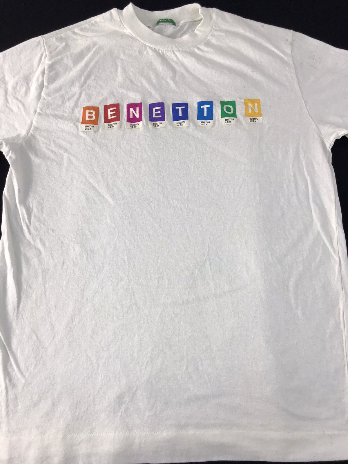 Benetton 90s The Color Of Benetton UCOB Made In Italy Tee K1206j Size US S / EU 44-46 / 1 - 3 Thumbnail