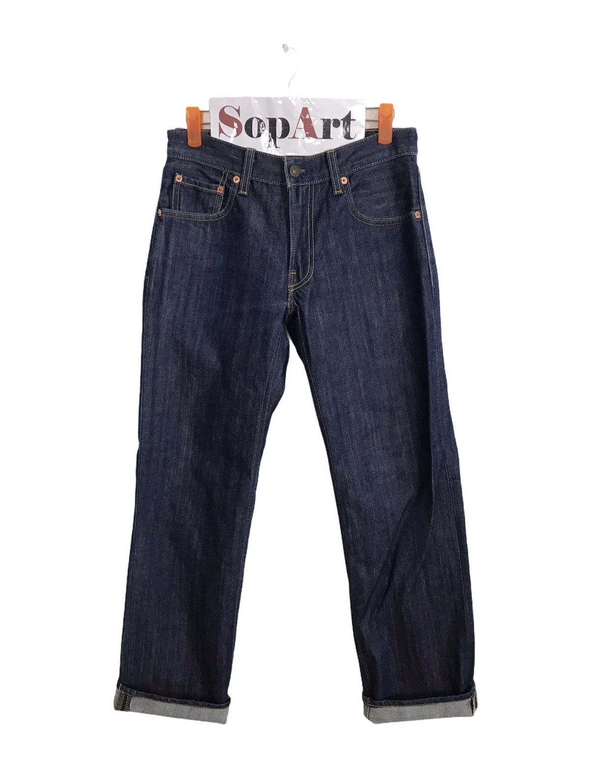 Japanese Brand × Levi's × Vintage Vintage Levi’s Denim Regular Straight Indigo Jeans Size US 28 / EU 44 - 1 Thumbnail