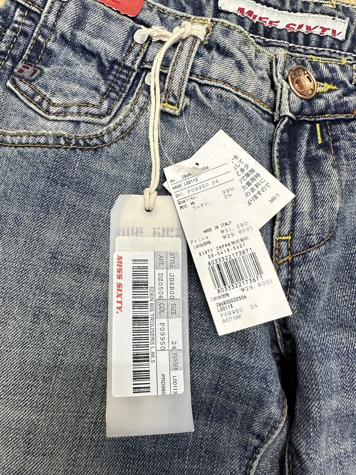 If Six Was Nine × Miss Sixty New Miss Sixty Eden Bis Trouser Denim JJ111 Size 26" / US 2 / IT 38 - 7 Thumbnail