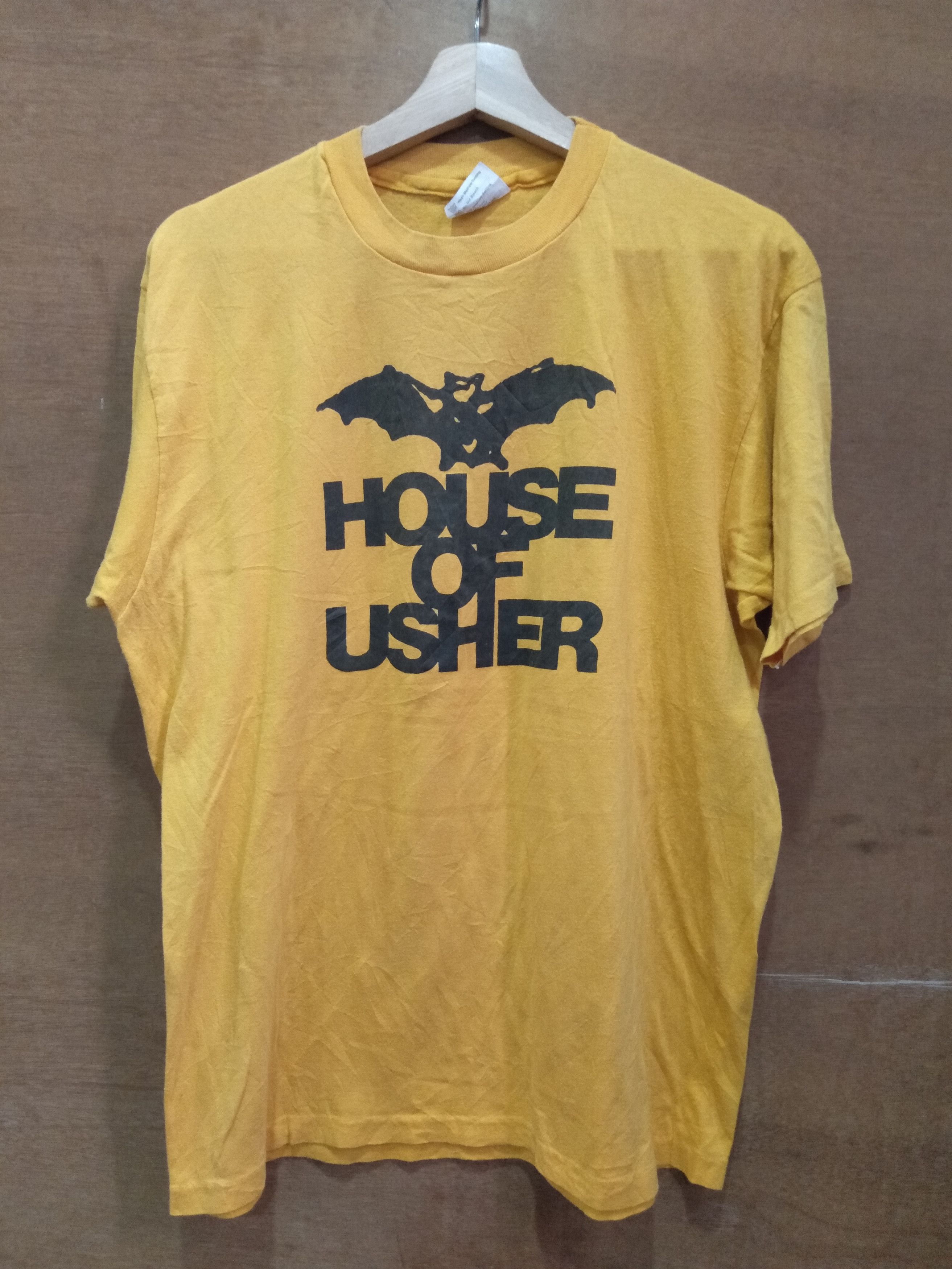 image of Hanes x Movie House Of Usher Vd3 in Yellow, Men's (Size XL)