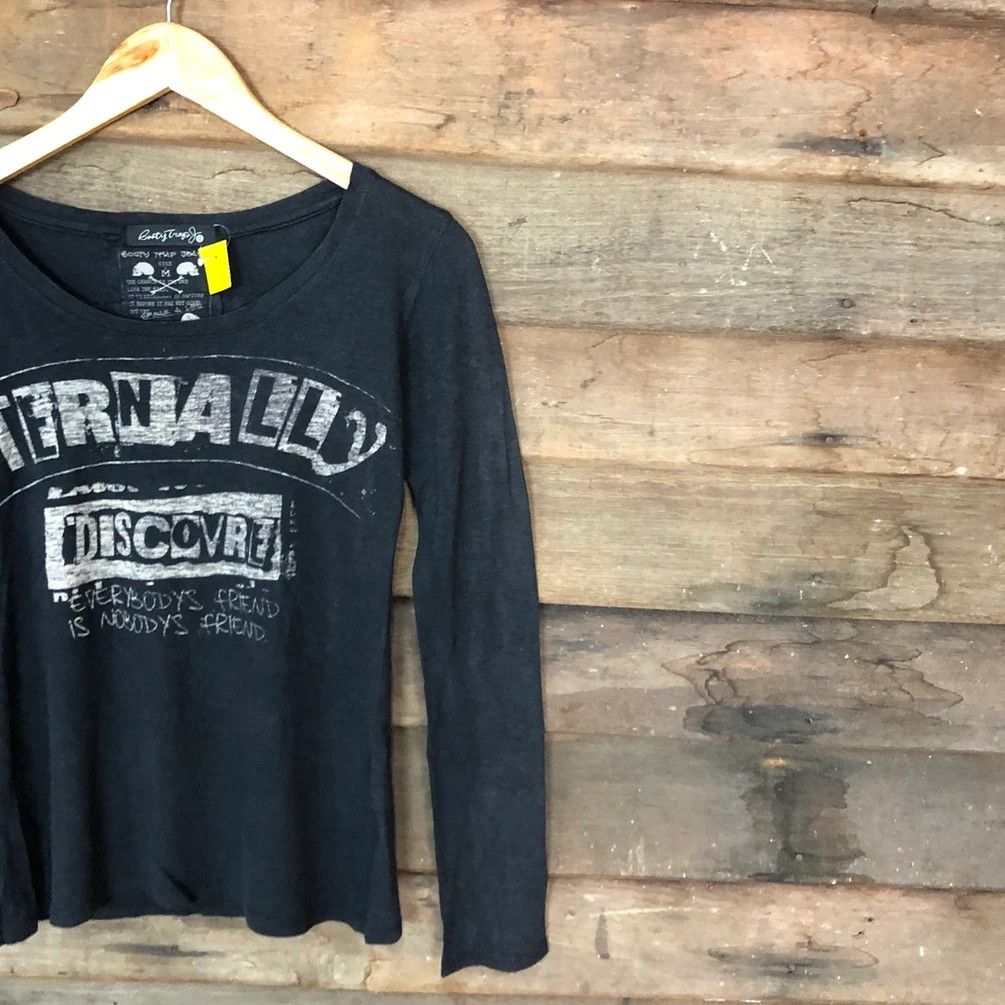Japanese Brand Skull Booty Trap Black Long Sleeve shirt #3761DL Size S / US 4 / IT 40 - 10 Thumbnail