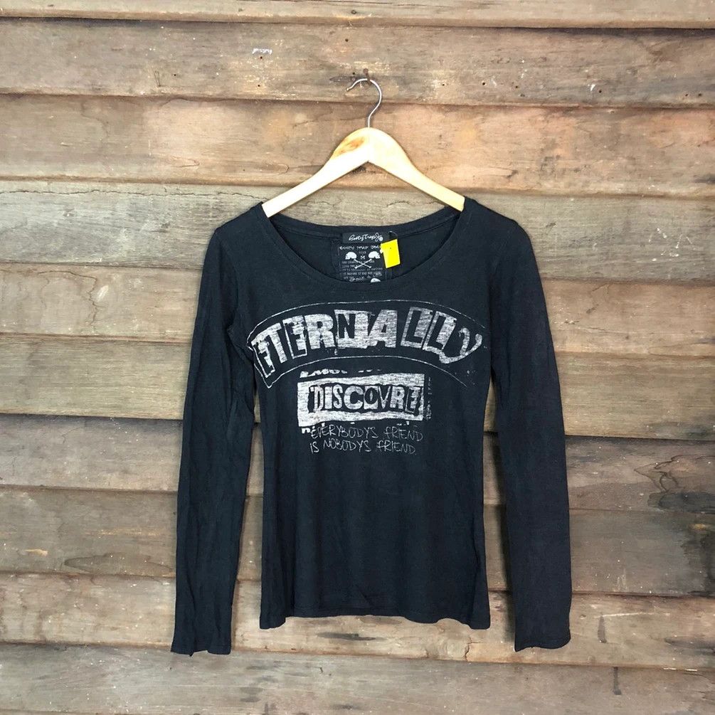 Japanese Brand Skull Booty Trap Black Long Sleeve shirt #3761DL Size S / US 4 / IT 40 - 14 Thumbnail