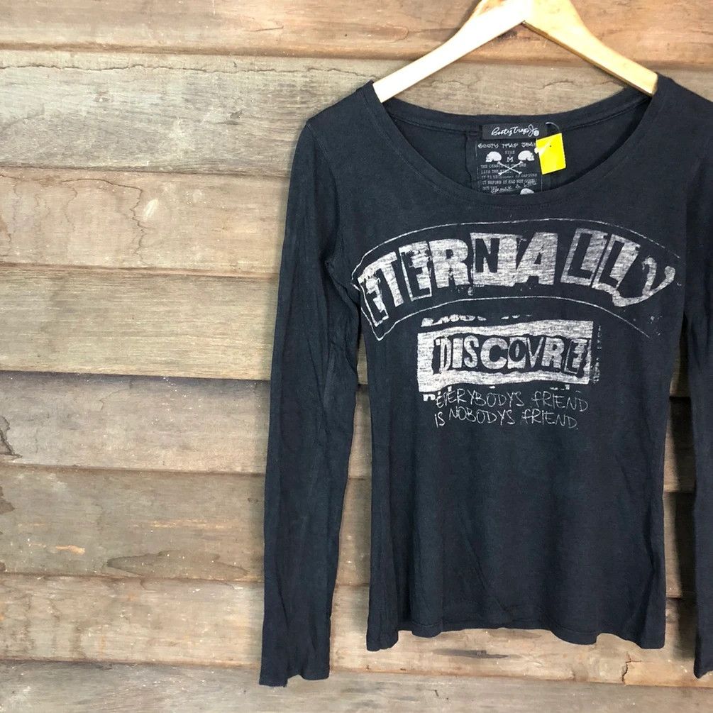 Japanese Brand Skull Booty Trap Black Long Sleeve shirt #3761DL Size S / US 4 / IT 40 - 8 Thumbnail
