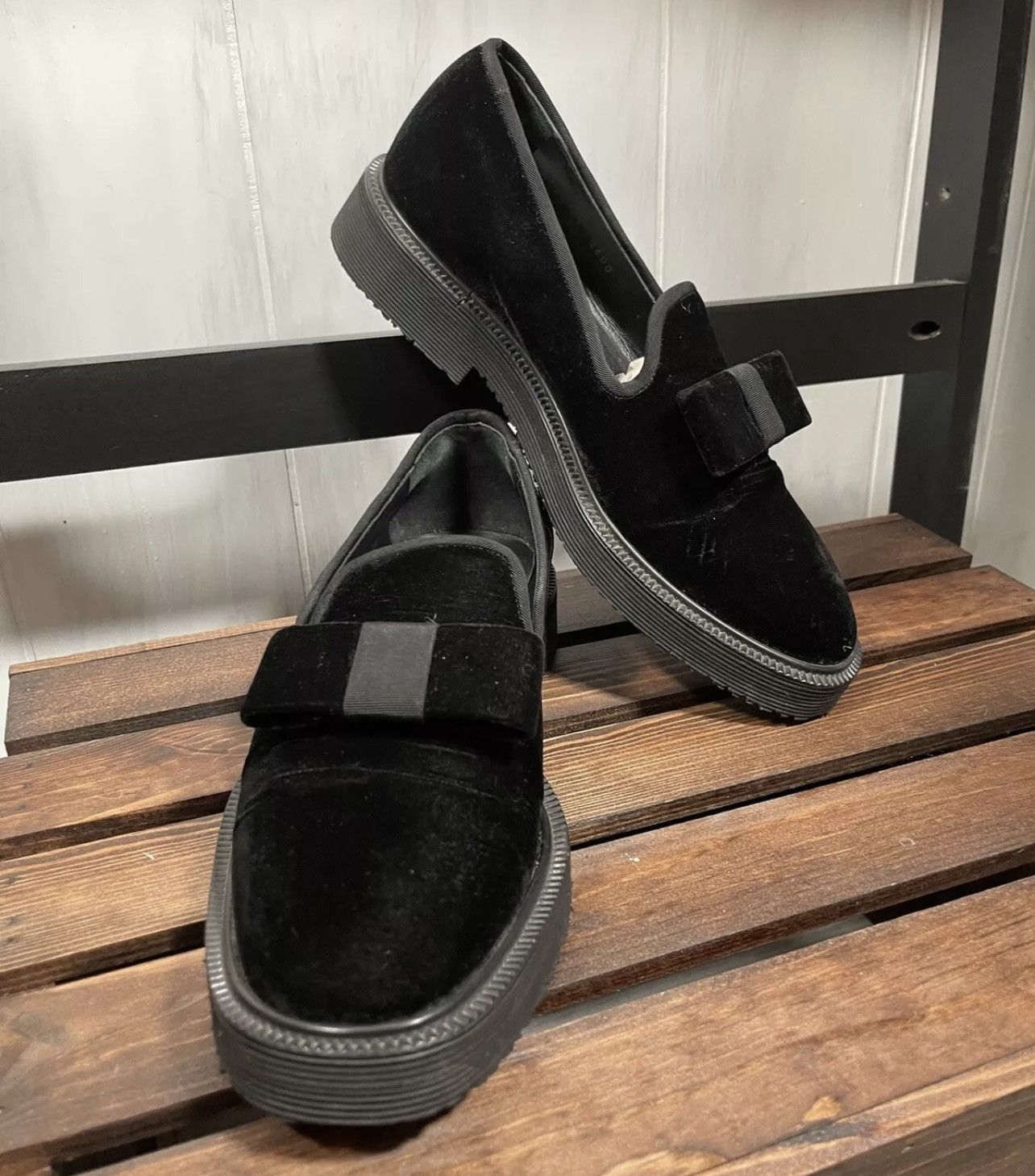 Giuseppe Zanotti New Architectural Velvet Loafers Natural Rubber Soled Size US 8 / EU 41 - 1 Thumbnail