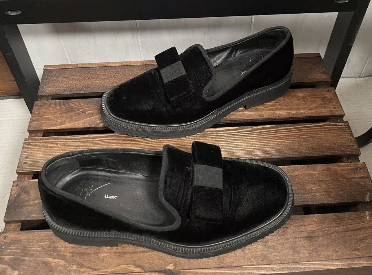 Giuseppe Zanotti New Architectural Velvet Loafers Natural Rubber Soled Size US 8 / EU 41 - 2 Thumbnail