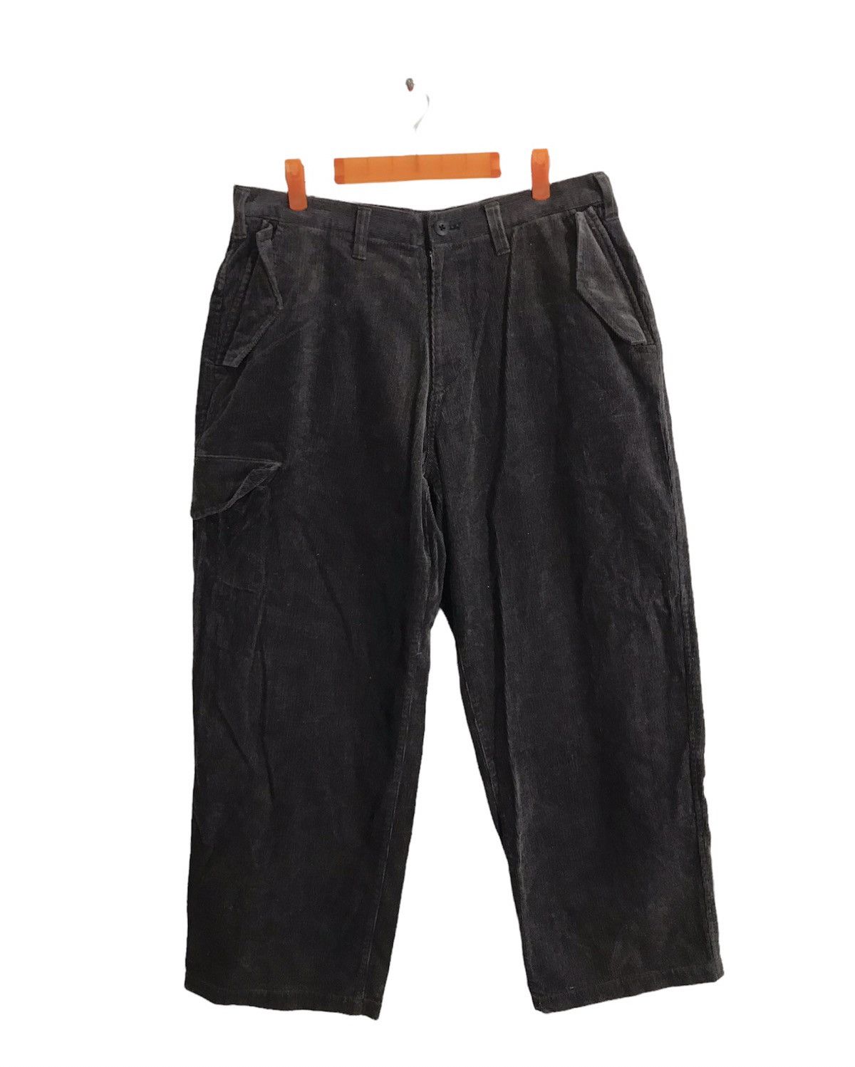 image of Vintage Back Channel Stealo Cargo Pants Black Corduroy Denim, Men's (Size 34)