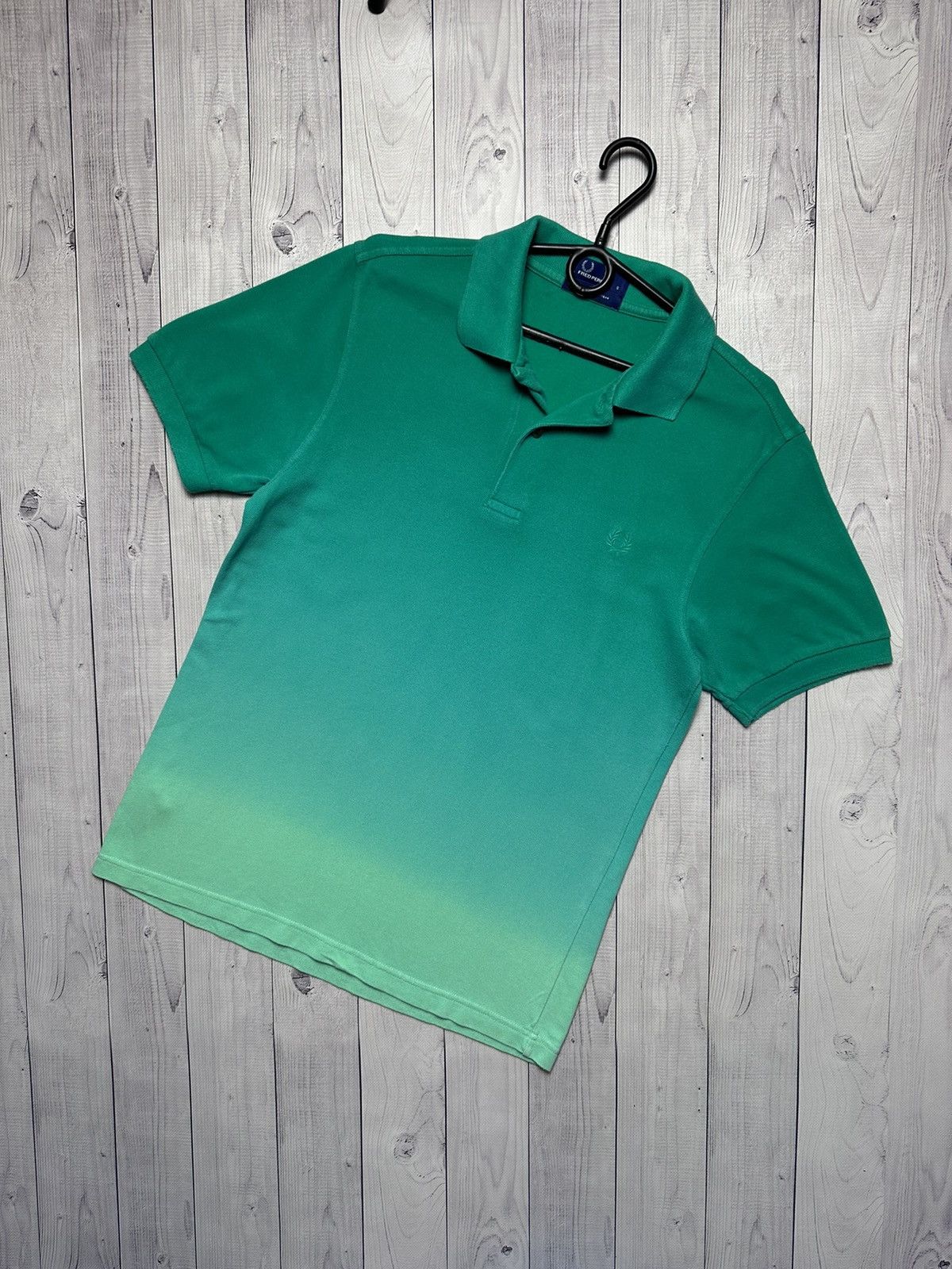 Vintage Fred Perry polo green gradient size S