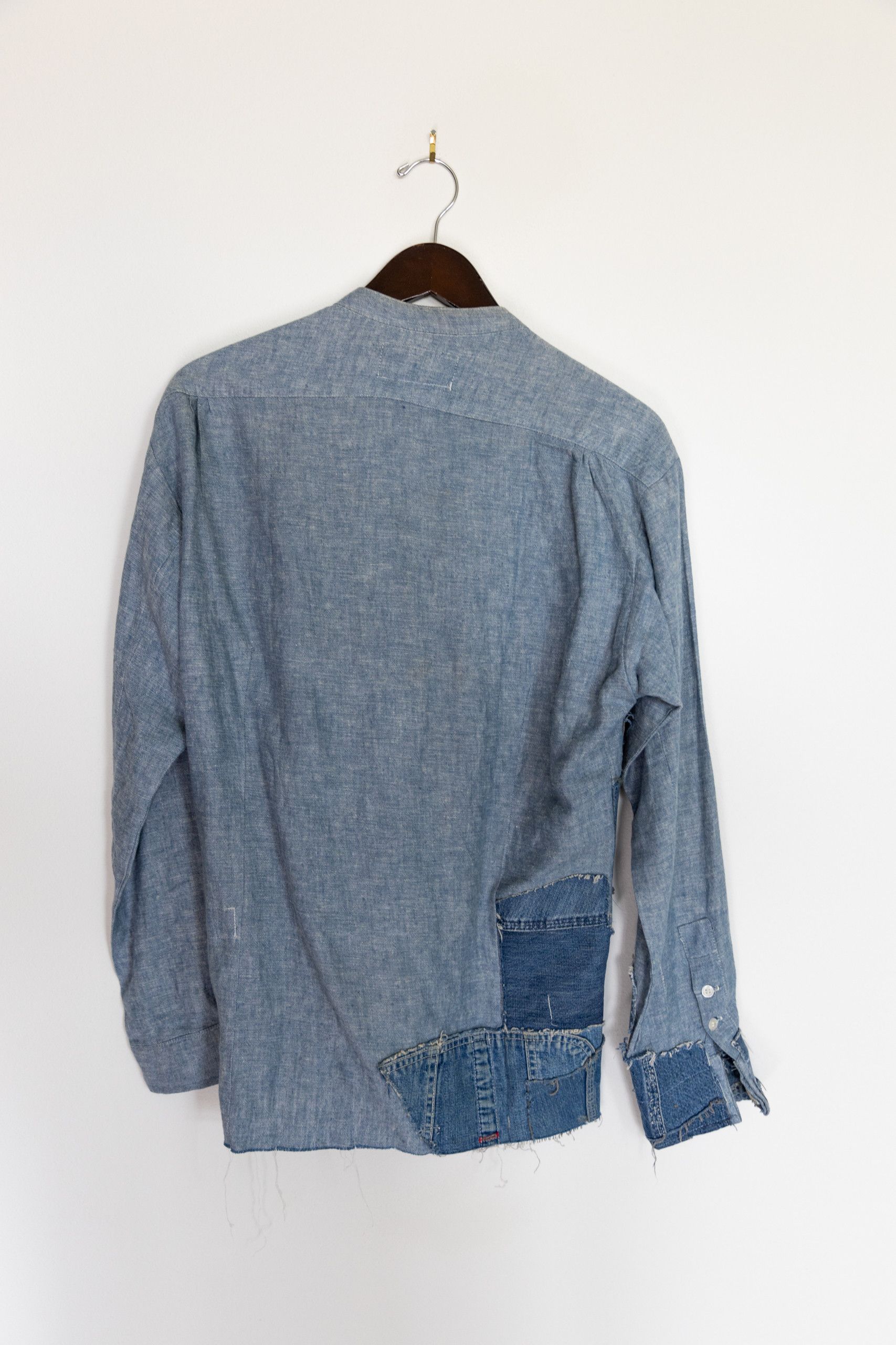 Greg Lauren Waterfall vintage denim tux shirt with square bib Size US S / EU 44-46 / 1 - 8 Thumbnail