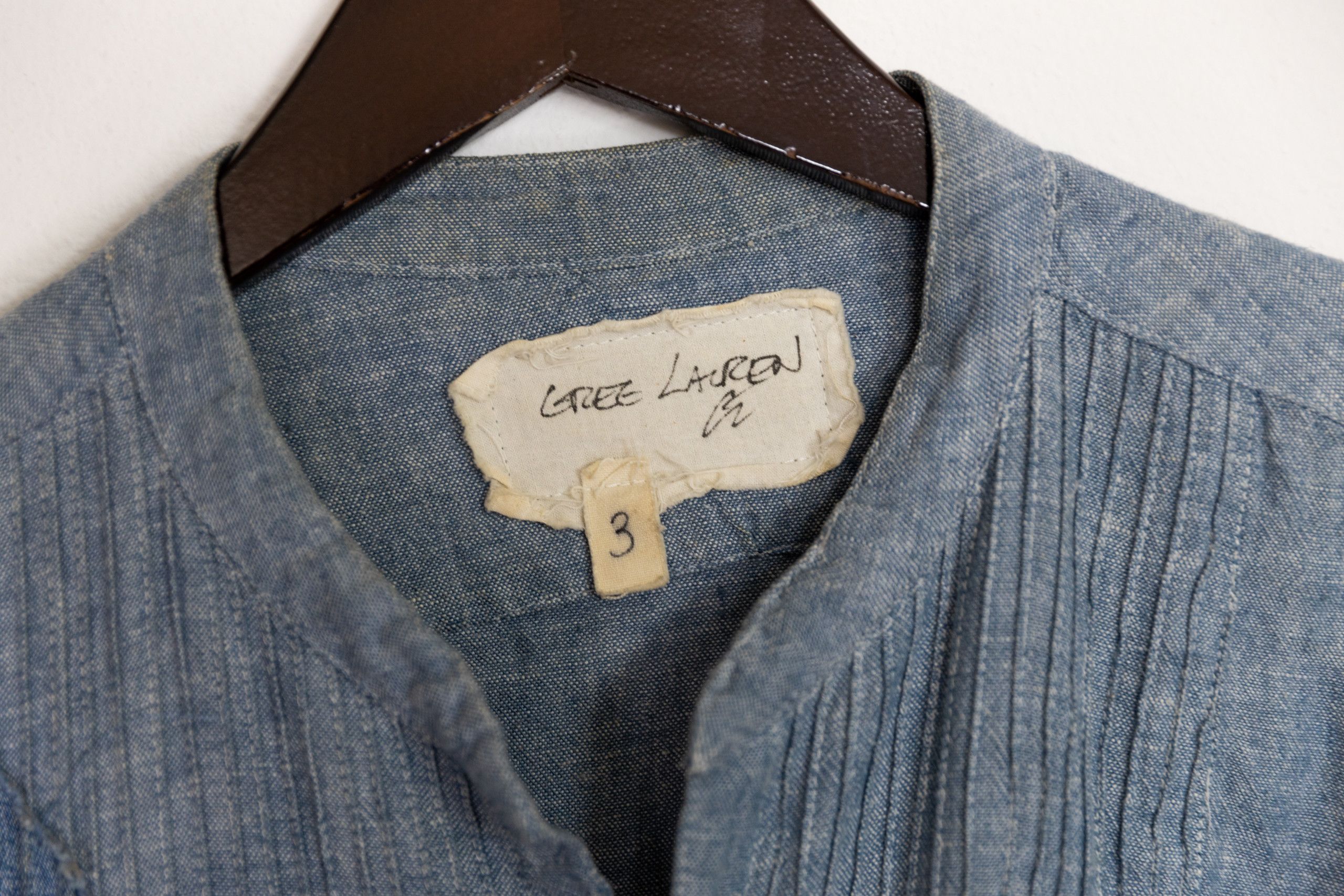 Greg Lauren Waterfall vintage denim tux shirt with square bib Size US S / EU 44-46 / 1 - 5 Thumbnail