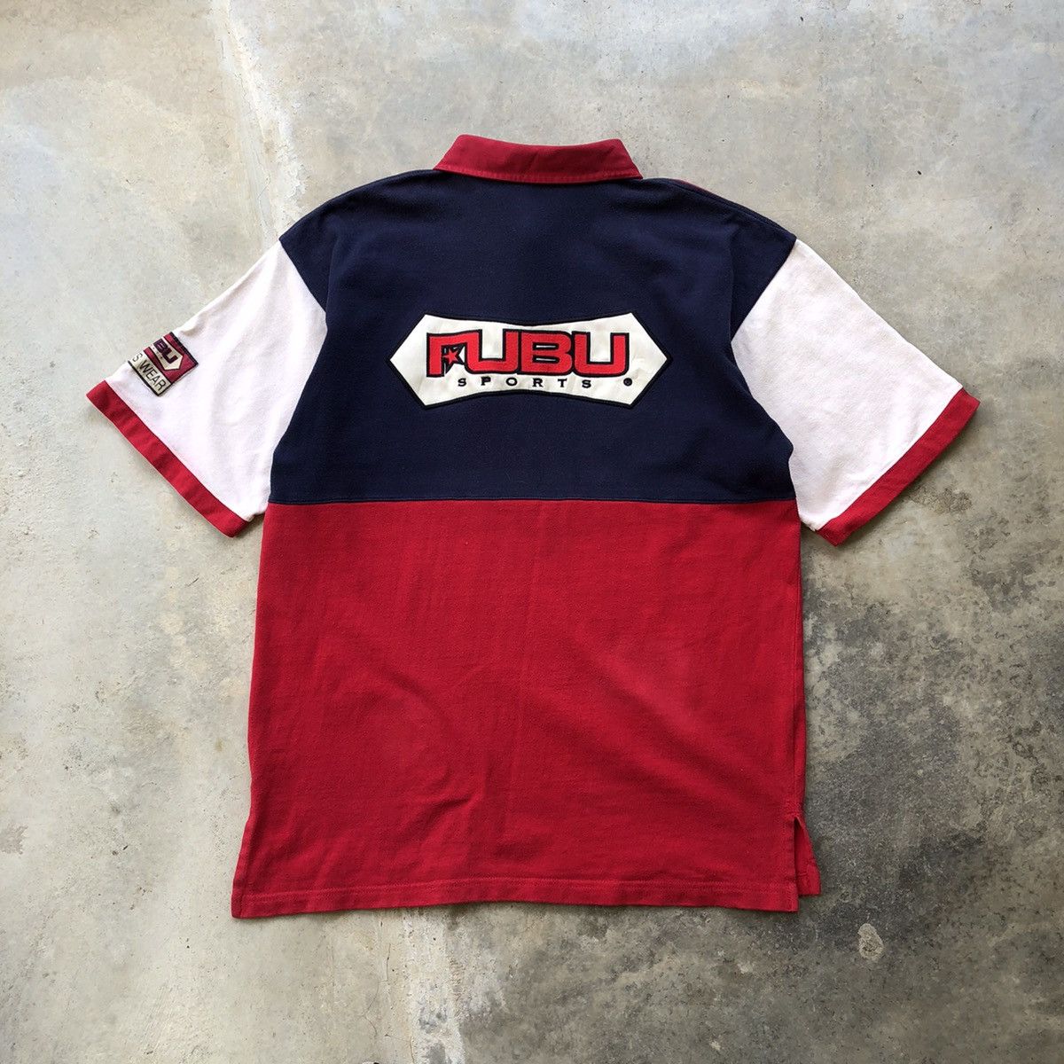 FUBU Sports Wear Tricolor Polo Shirt