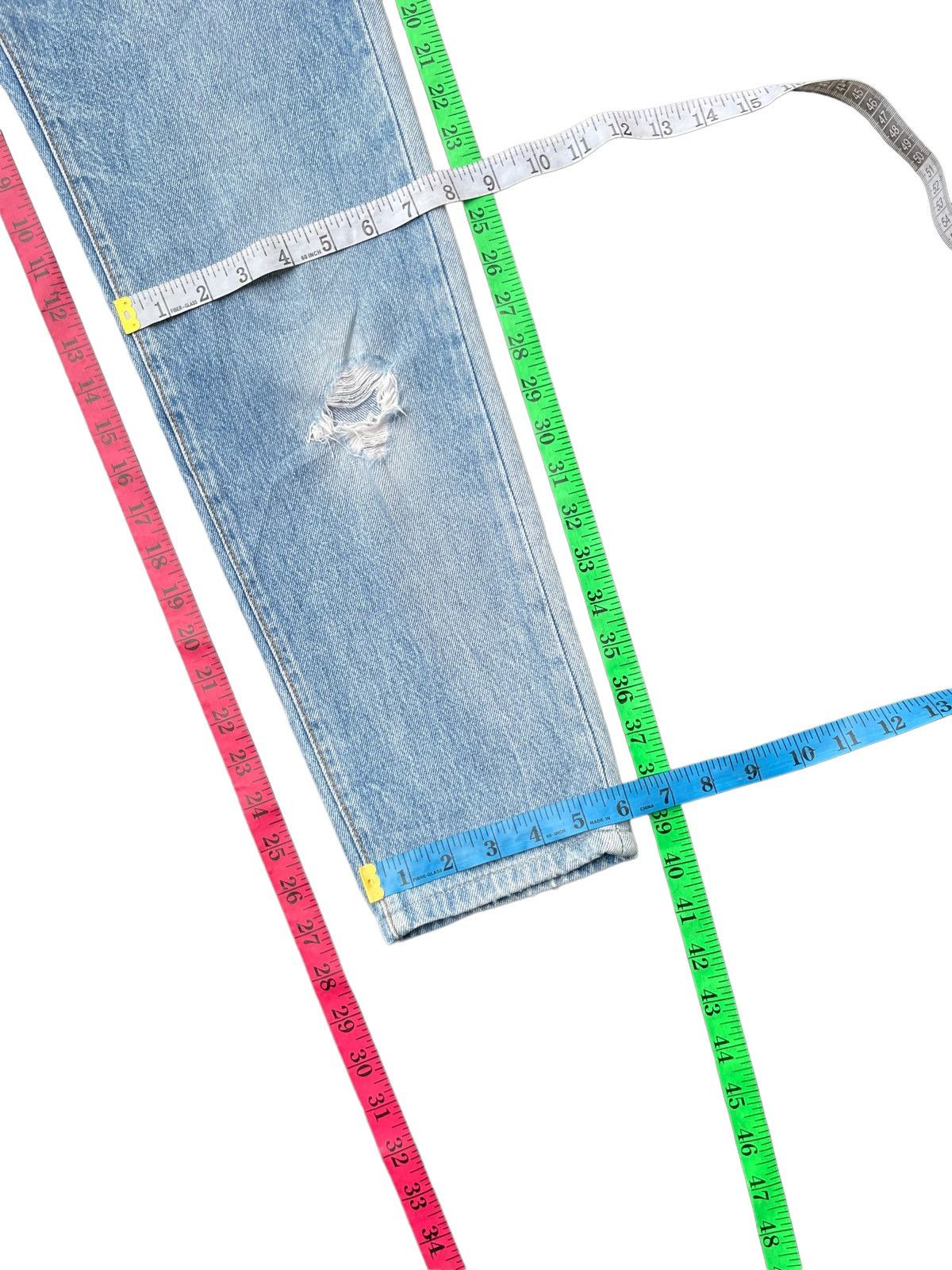 Levi's × Vintage Vintage 1990 Levis 501 e Faded Distresed Size 25" / US 0 / IT 36 - 17 Thumbnail