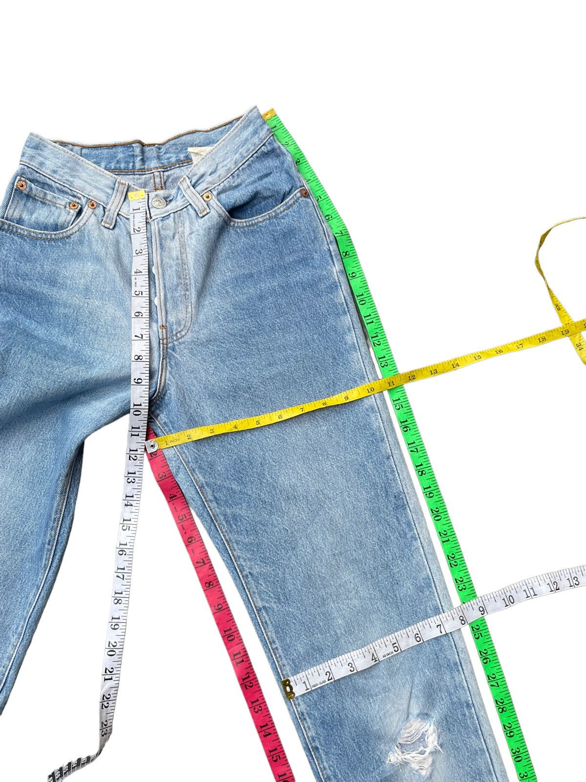 Levi's × Vintage Vintage 1990 Levis 501 e Faded Distresed Size 25" / US 0 / IT 36 - 18 Thumbnail