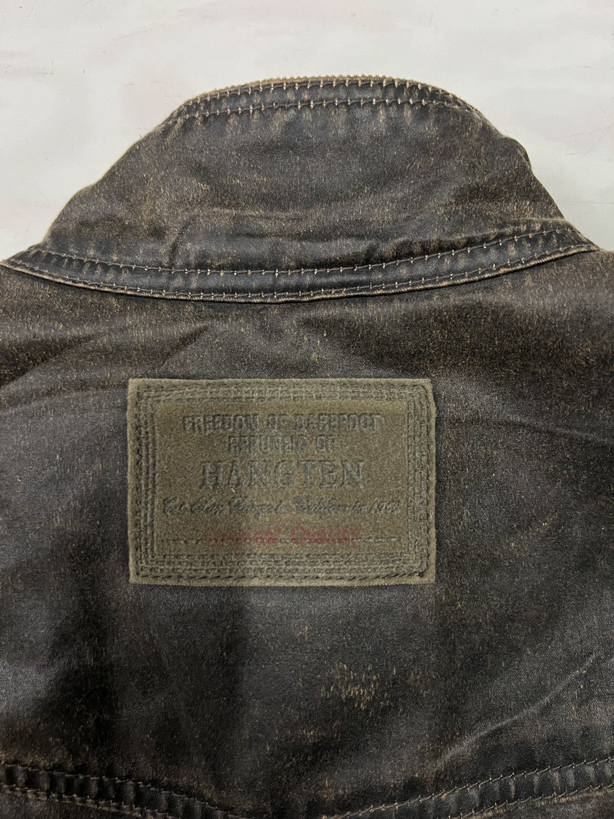 Hang Ten × Vintage Vintage Hang ten biker leather jacket Size US M / EU 48-50 / 2 - 9 Thumbnail