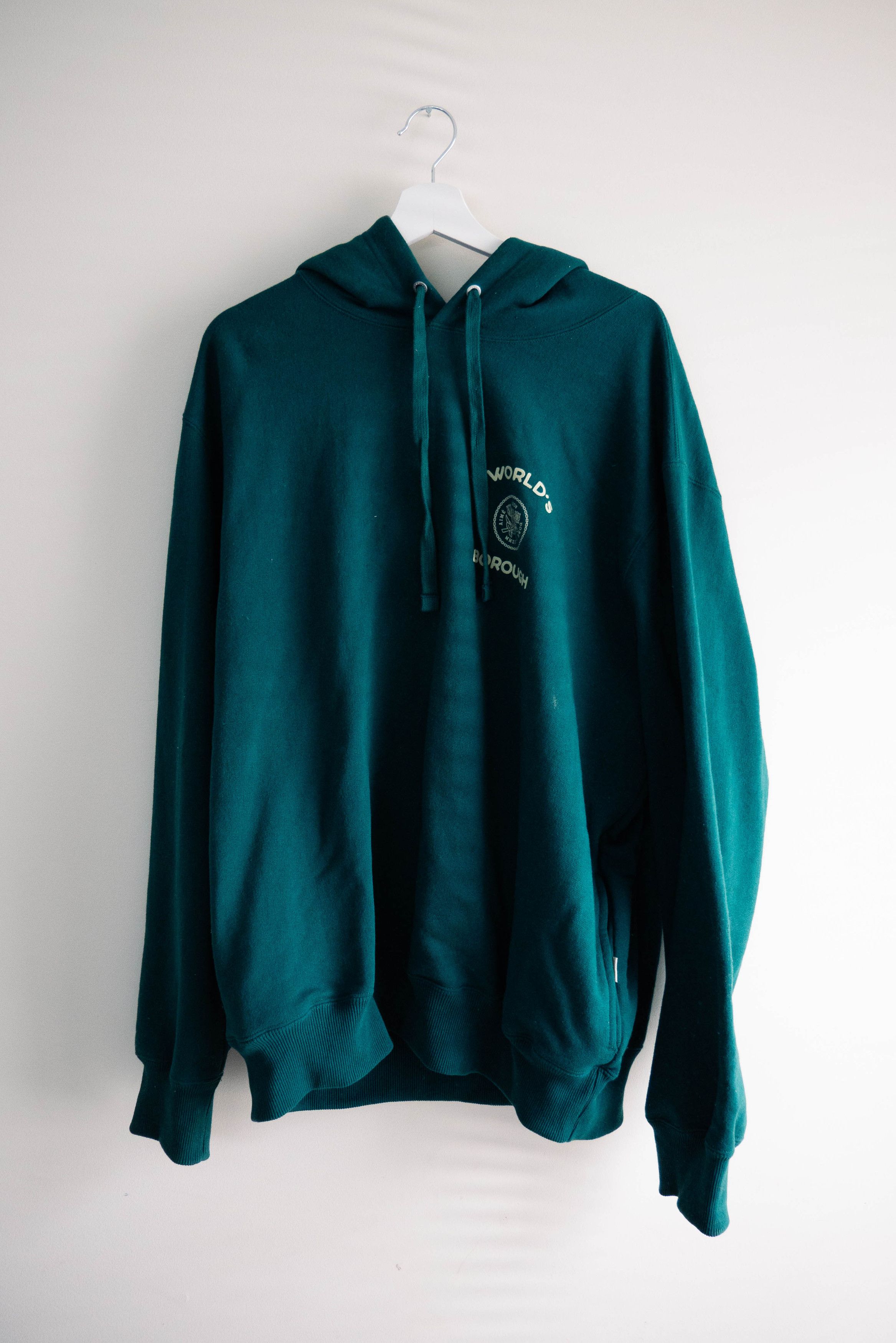 image of Aime Leon Dore Ss22 World's Borough Hoodie in Green, Men's (Size 2XL)